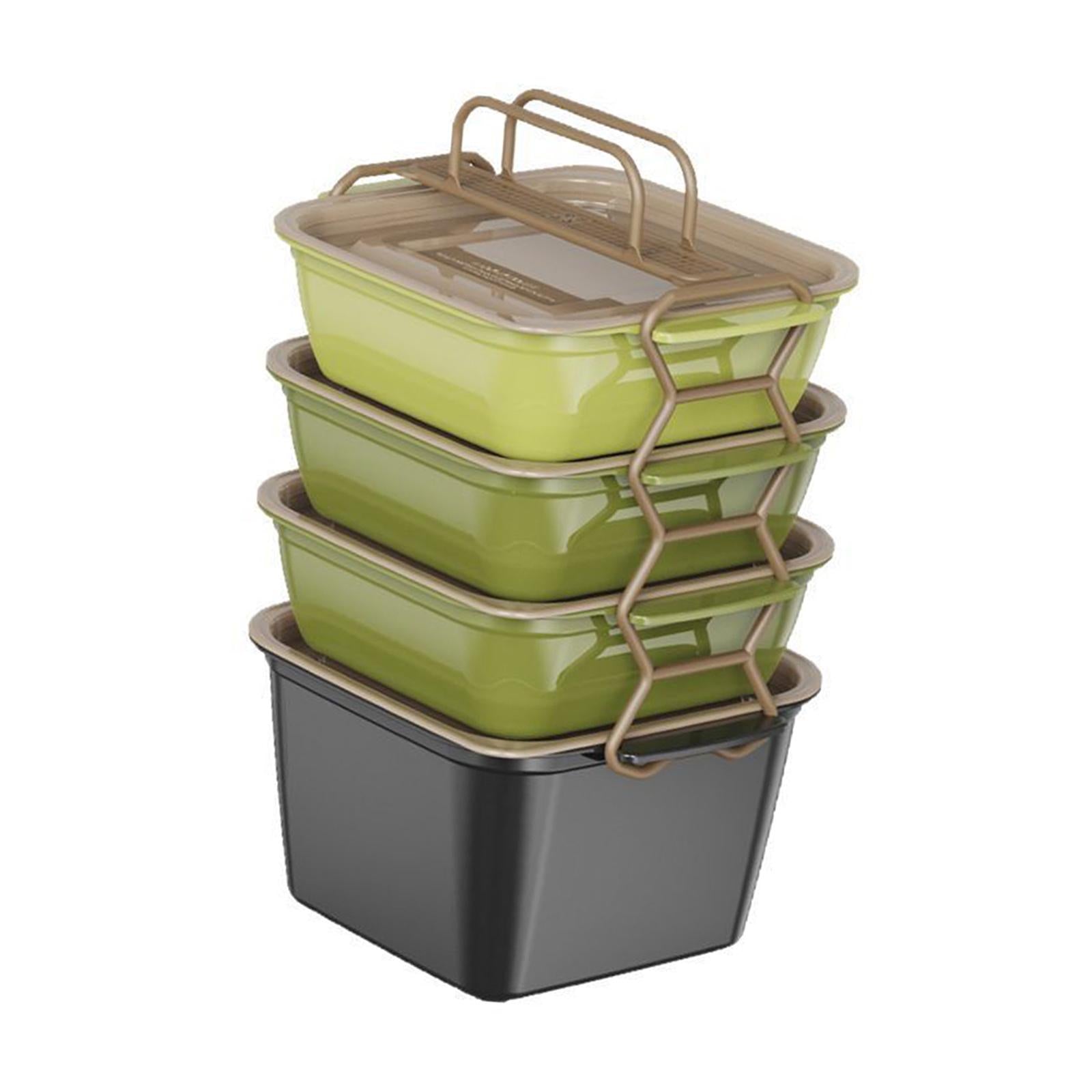 Lunch Box Adults Stackable Food Container for Travel Fruit Vegetables Picnic
