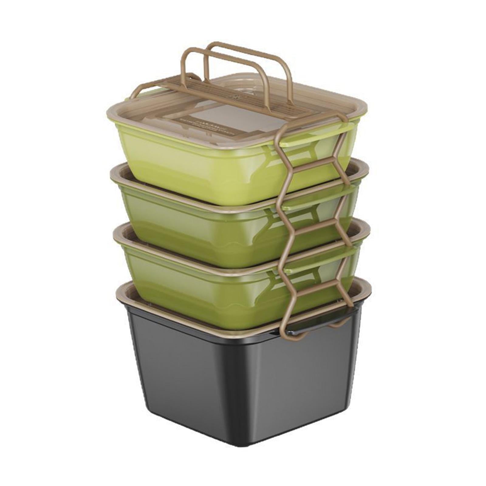 Lunch Box Adults Stackable Food Container for Travel Fruit Vegetables Picnic