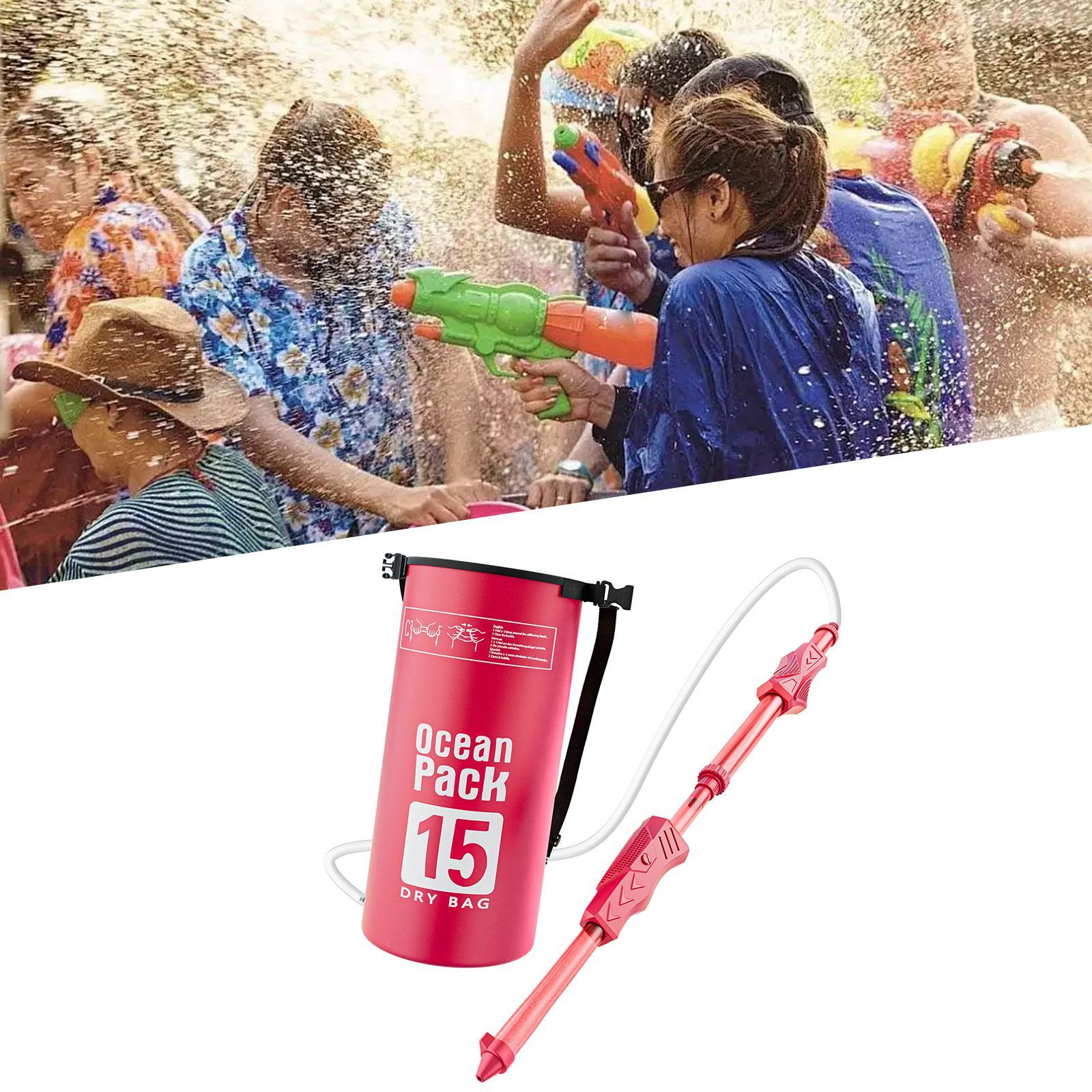 Backpack Water Soaker Toy Hot Weather Large Capacity for Children Boys Girls Pink