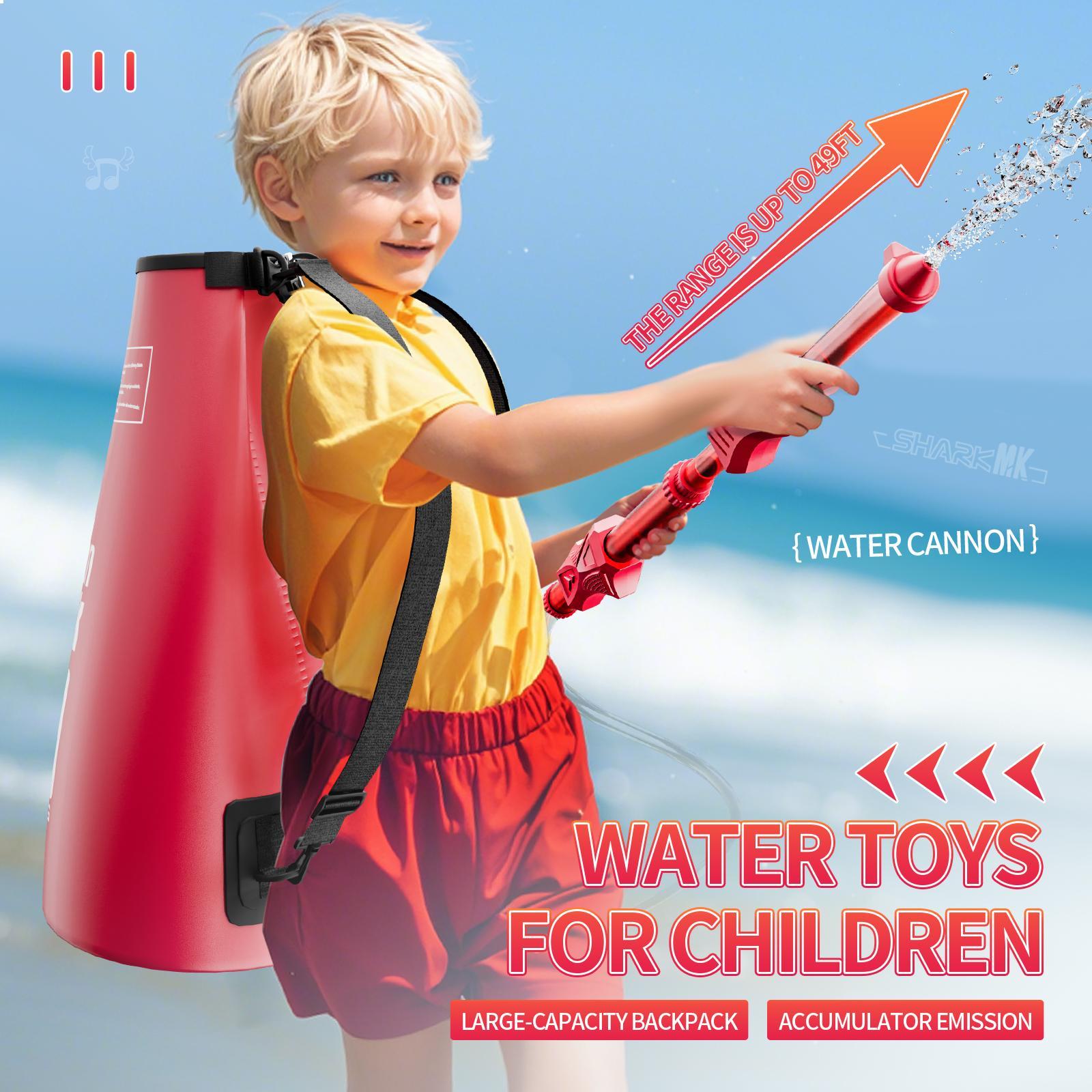 Backpack Water Soaker Toy Hot Weather Large Capacity for Children Boys Girls Pink