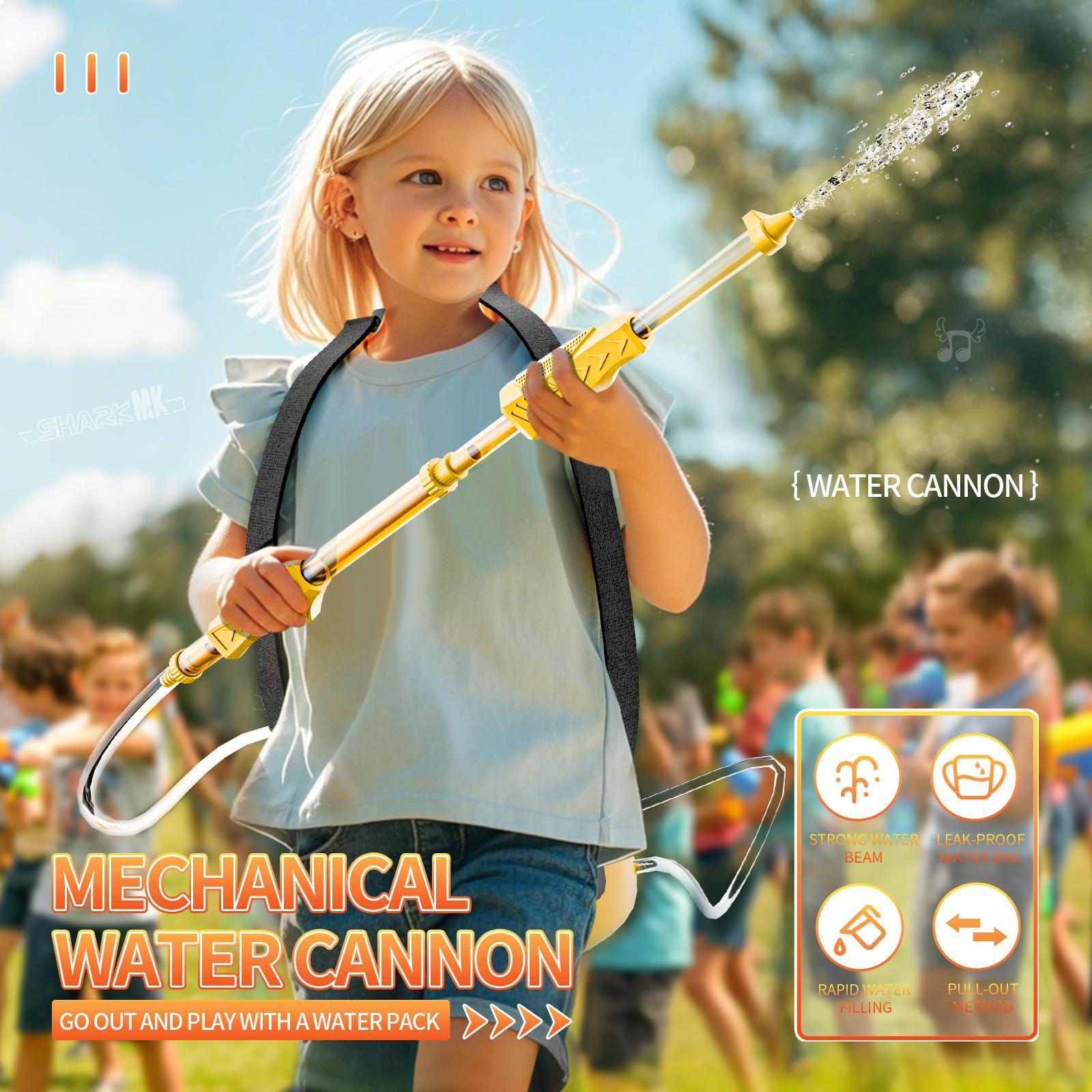 Backpack Water Soaker Toy Hot Weather Large Capacity for Children Boys Girls Yellow