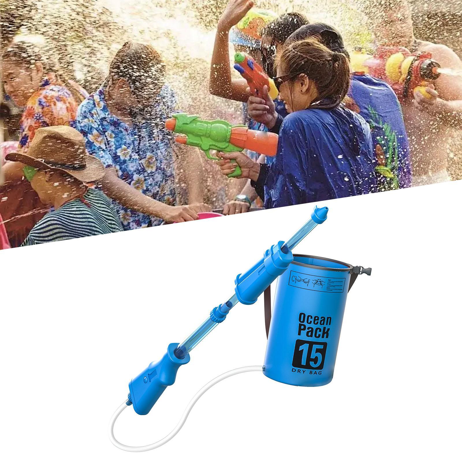 Backpack Water Soaker Toy Hot Weather Large Capacity for Children Boys Girls Blue