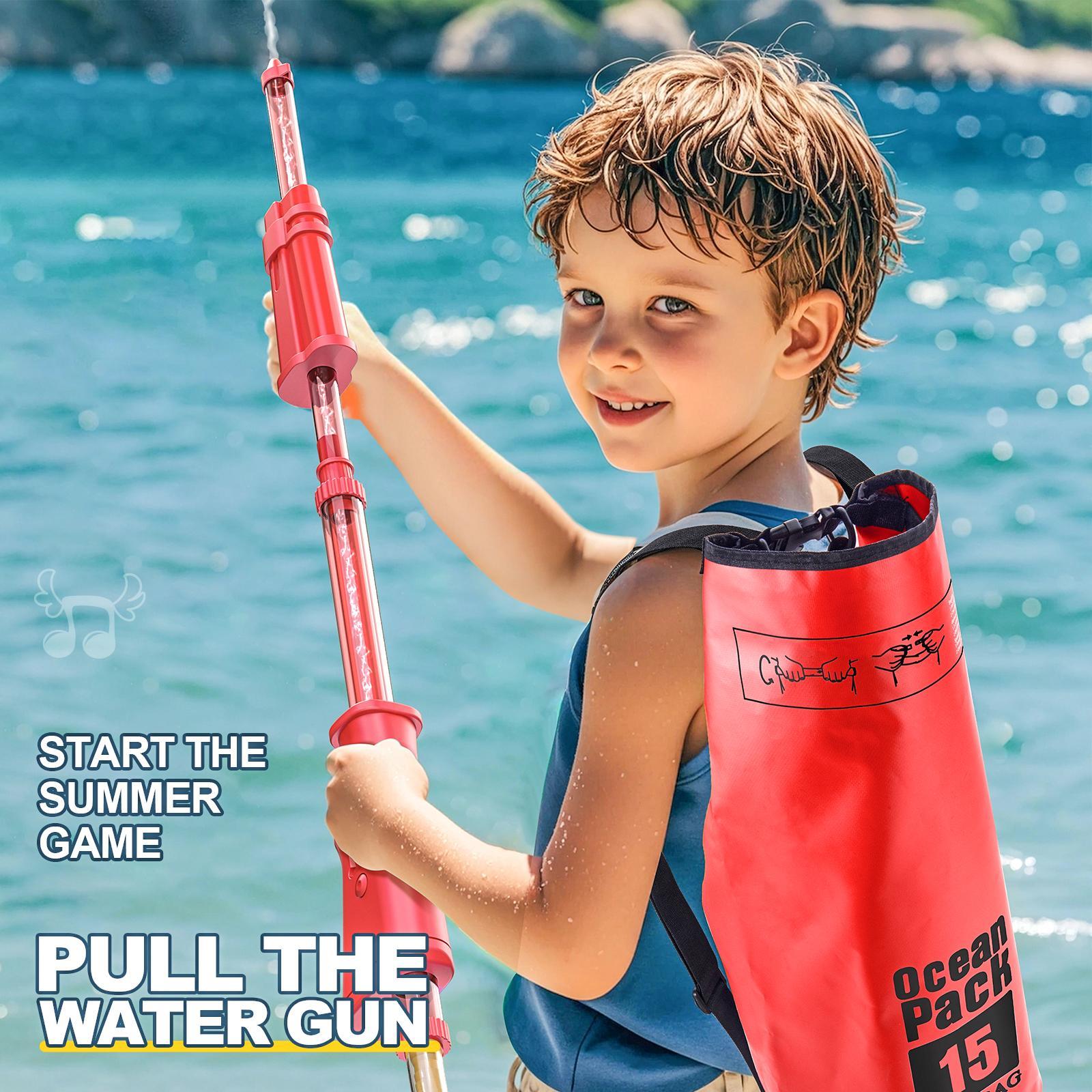 Backpack Water Soaker Toy Summer Large Capacity for Boys Girls Children Kids Pink