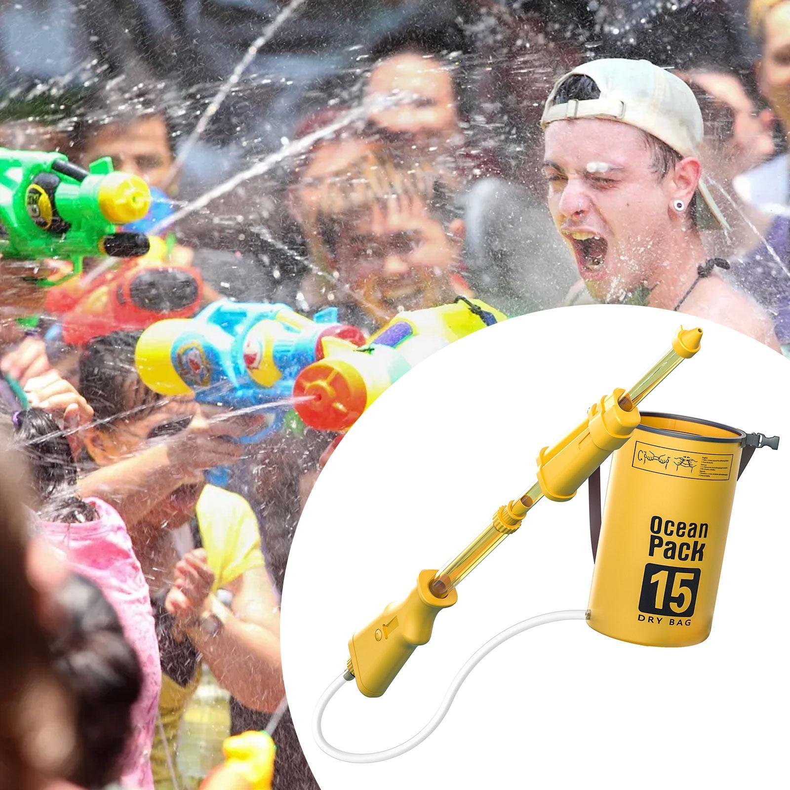 Backpack Water Soaker Toy Summer Large Capacity for Boys Girls Children Kids Yellow