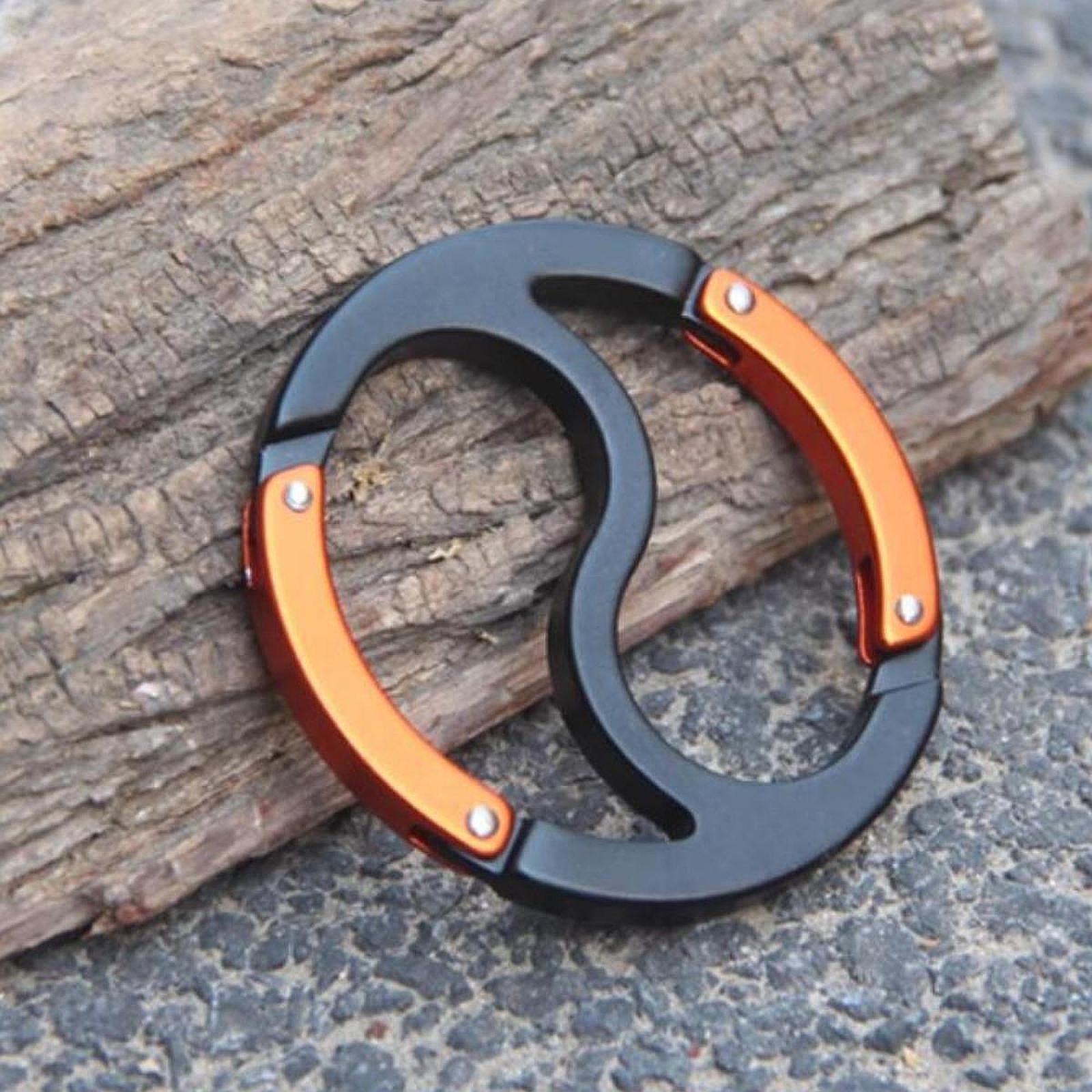 Carabiner Clip Keyring Fishing Lock Buckle Hook for Hammock Dog Leash Hiking black
