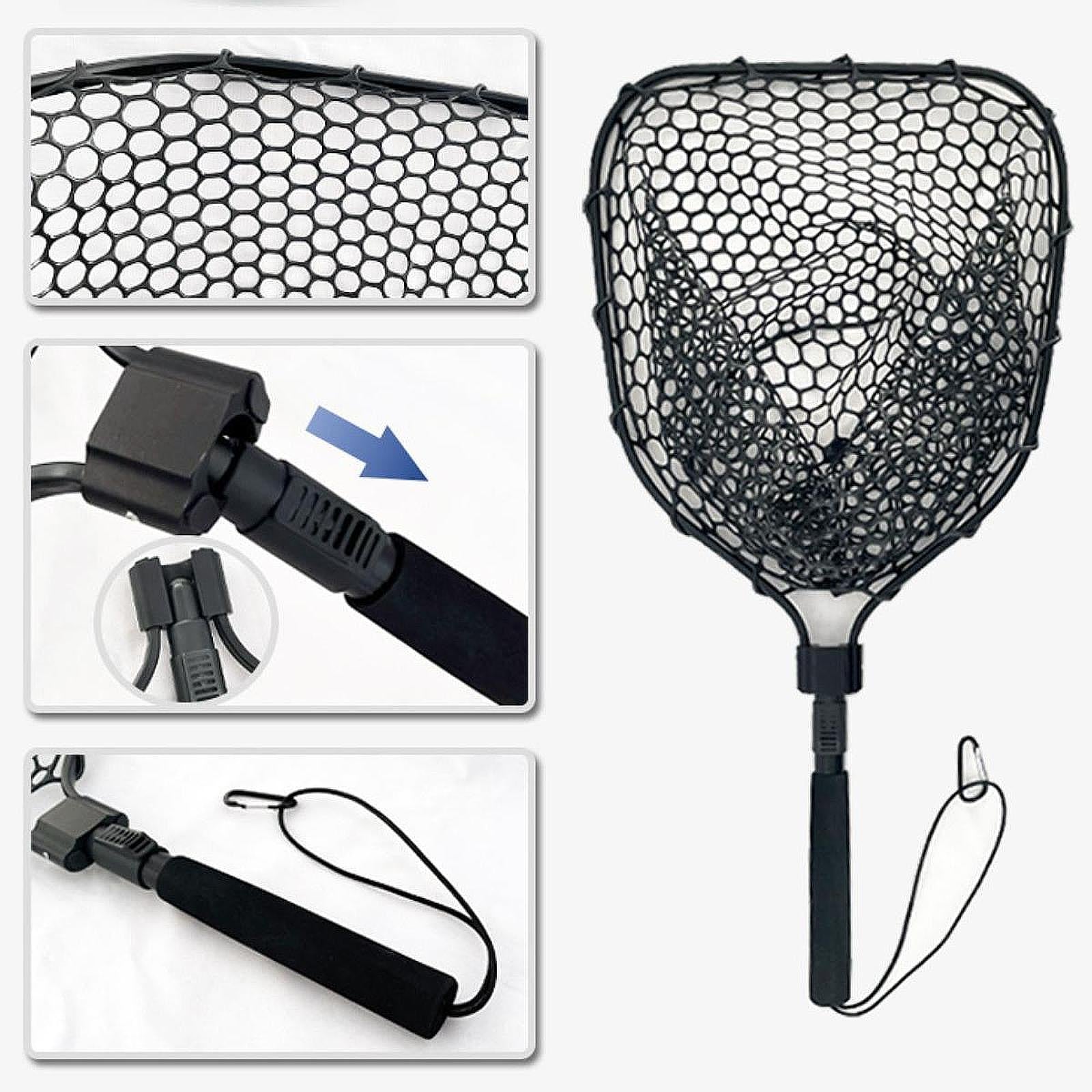 Fishing Net Collapsible Handle Saltwater Freshwater Fish Netting Landing Net