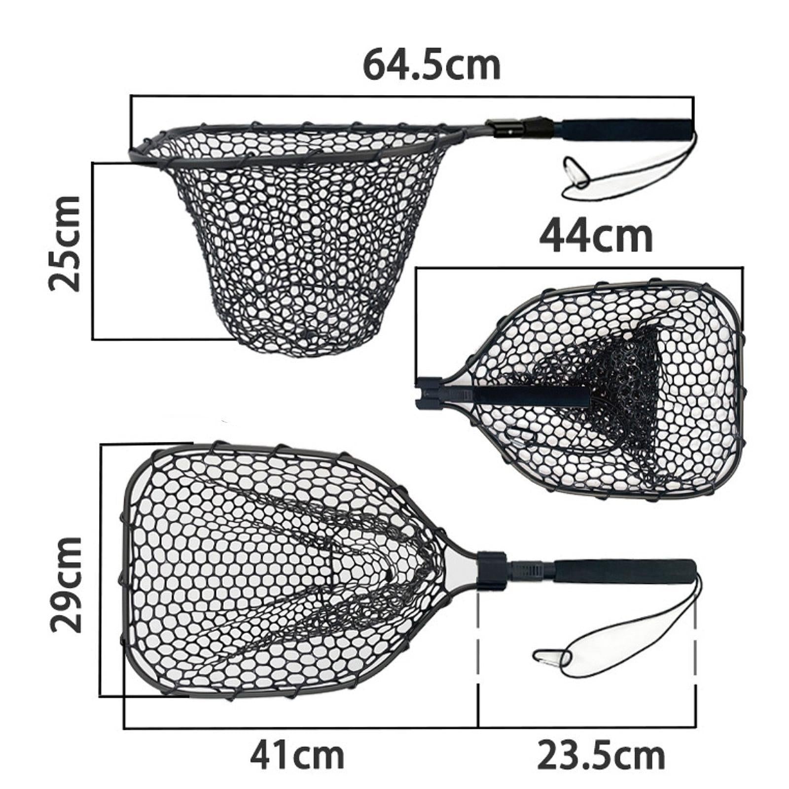 Fishing Net Collapsible Handle Saltwater Freshwater Fish Netting Landing Net