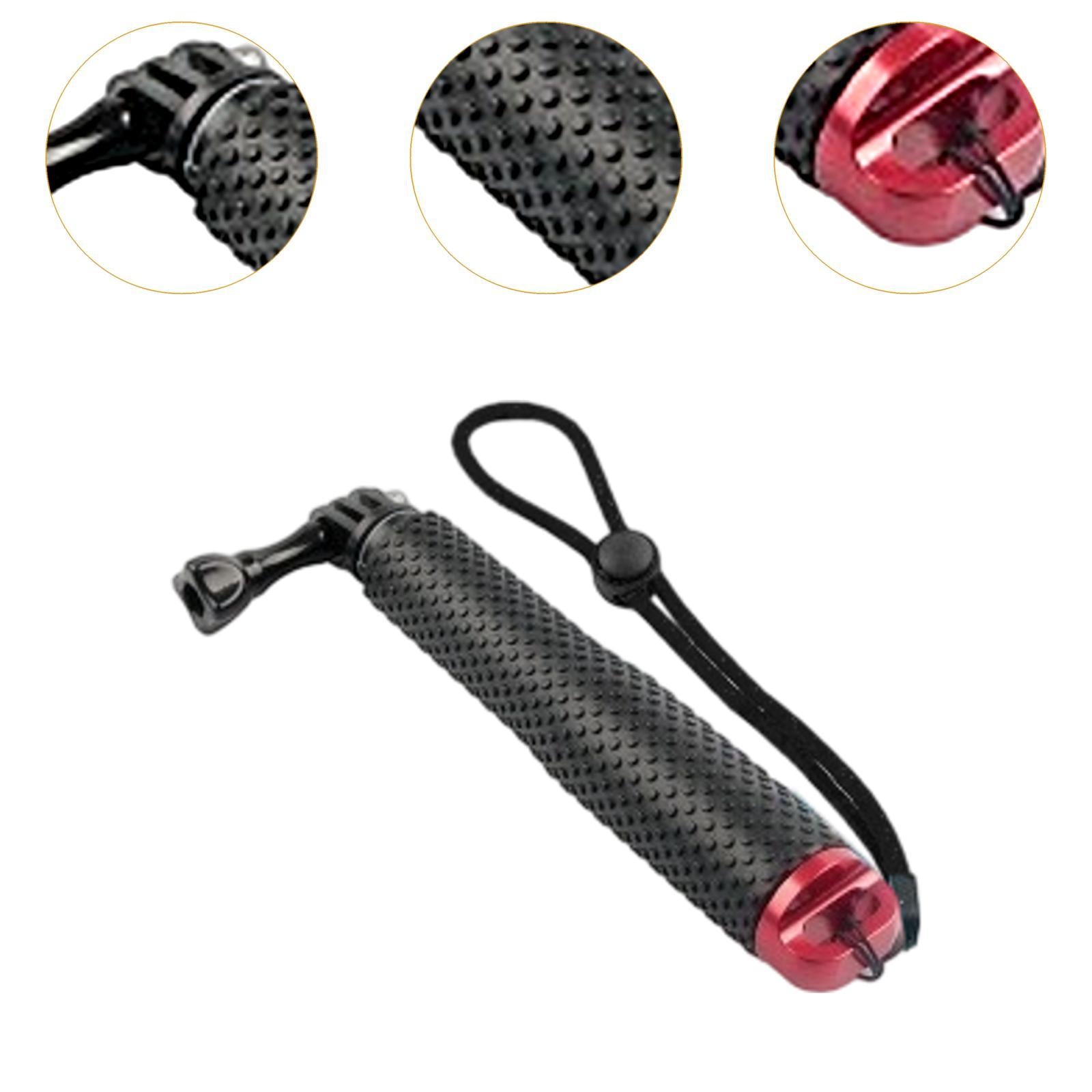 Selfie Stick Handheld Extendable Pole for Adventures Snorkeling Snowboarding Red