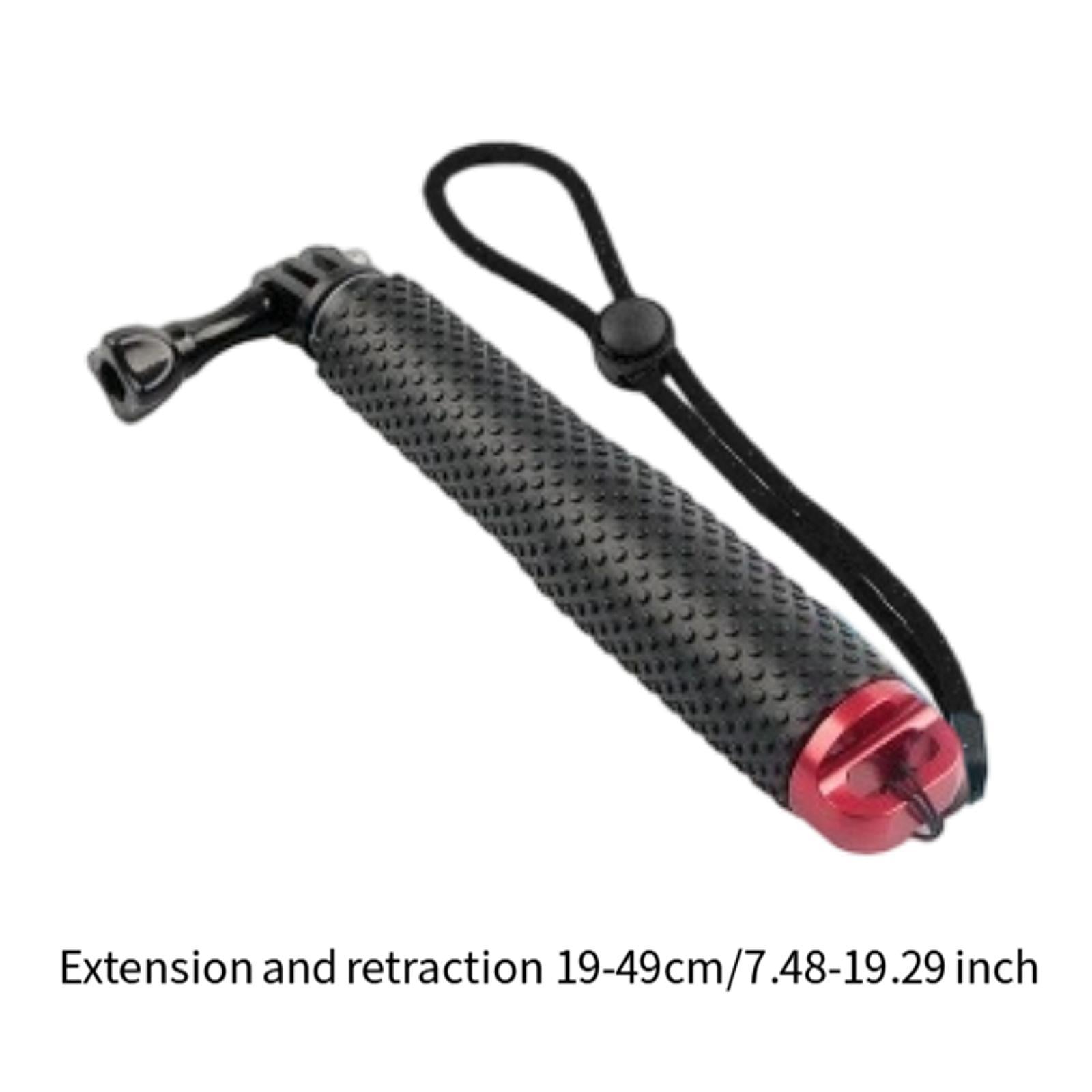 Selfie Stick Handheld Extendable Pole for Adventures Snorkeling Snowboarding Red