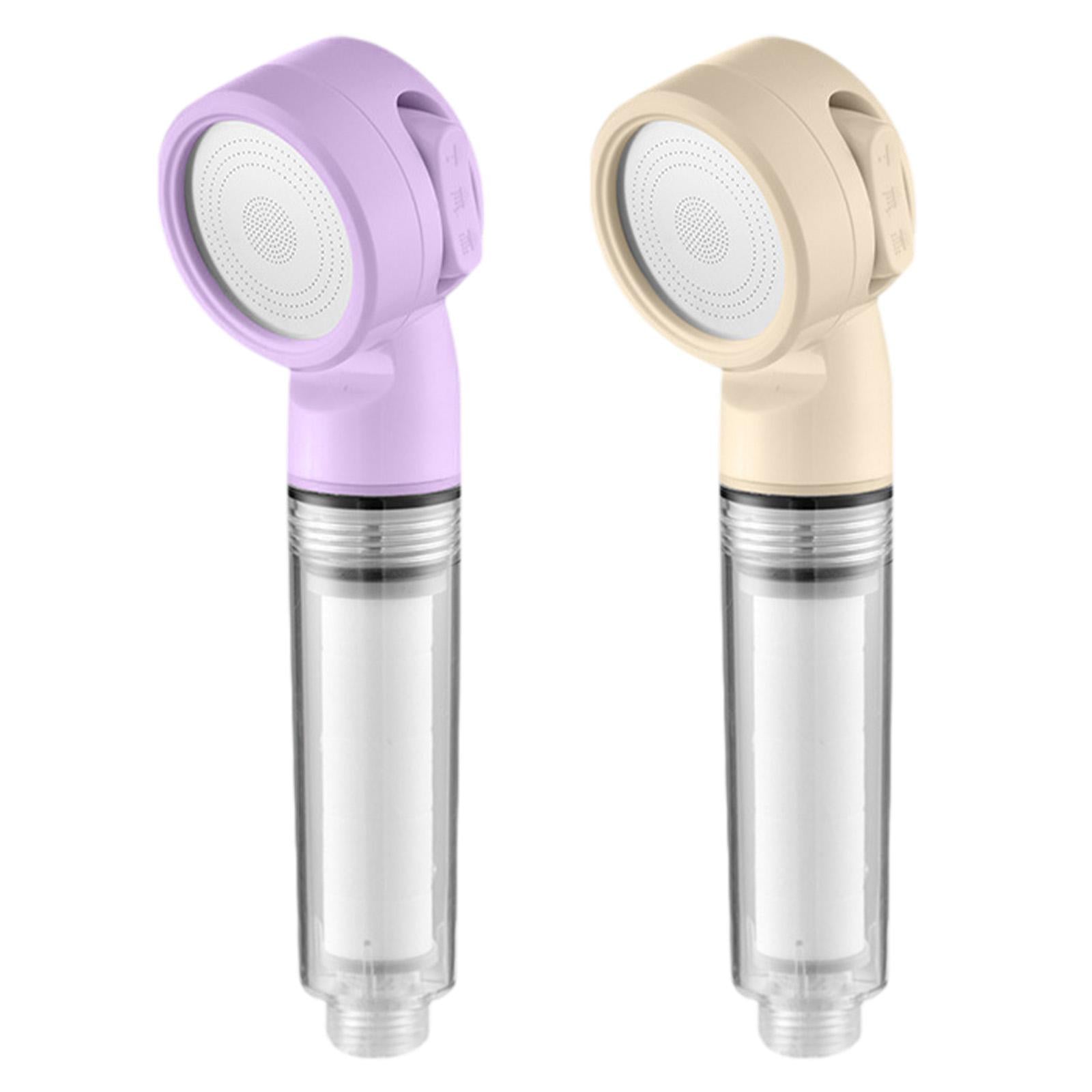 Shower Head Adjustable Water Flow Modes Non Clogging Universal Bathroom Part Purple