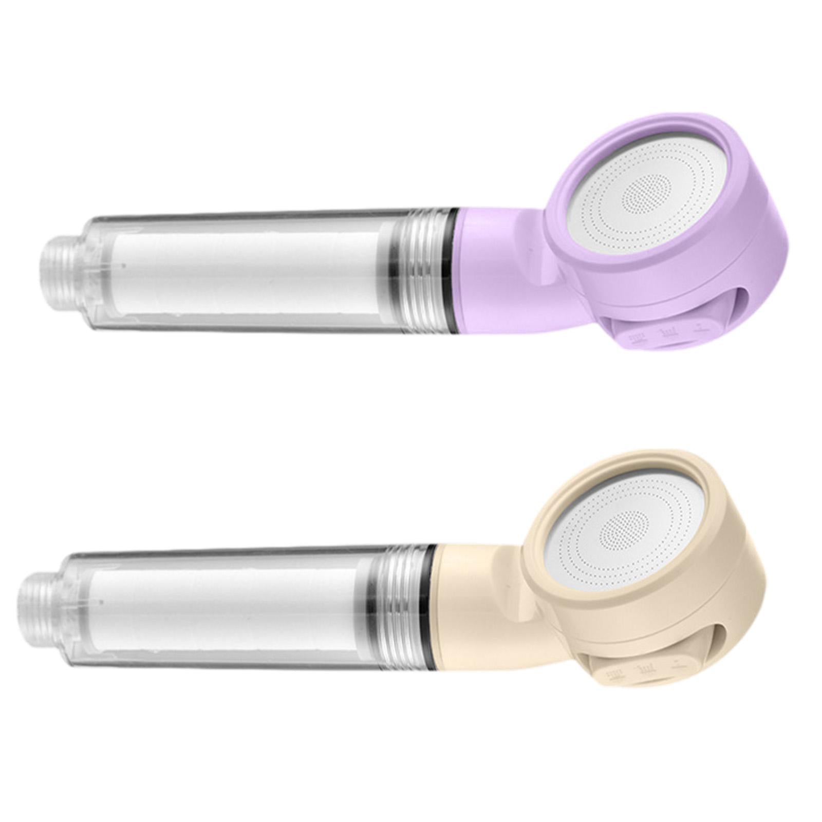 Shower Head Adjustable Water Flow Modes Non Clogging Universal Bathroom Part Purple
