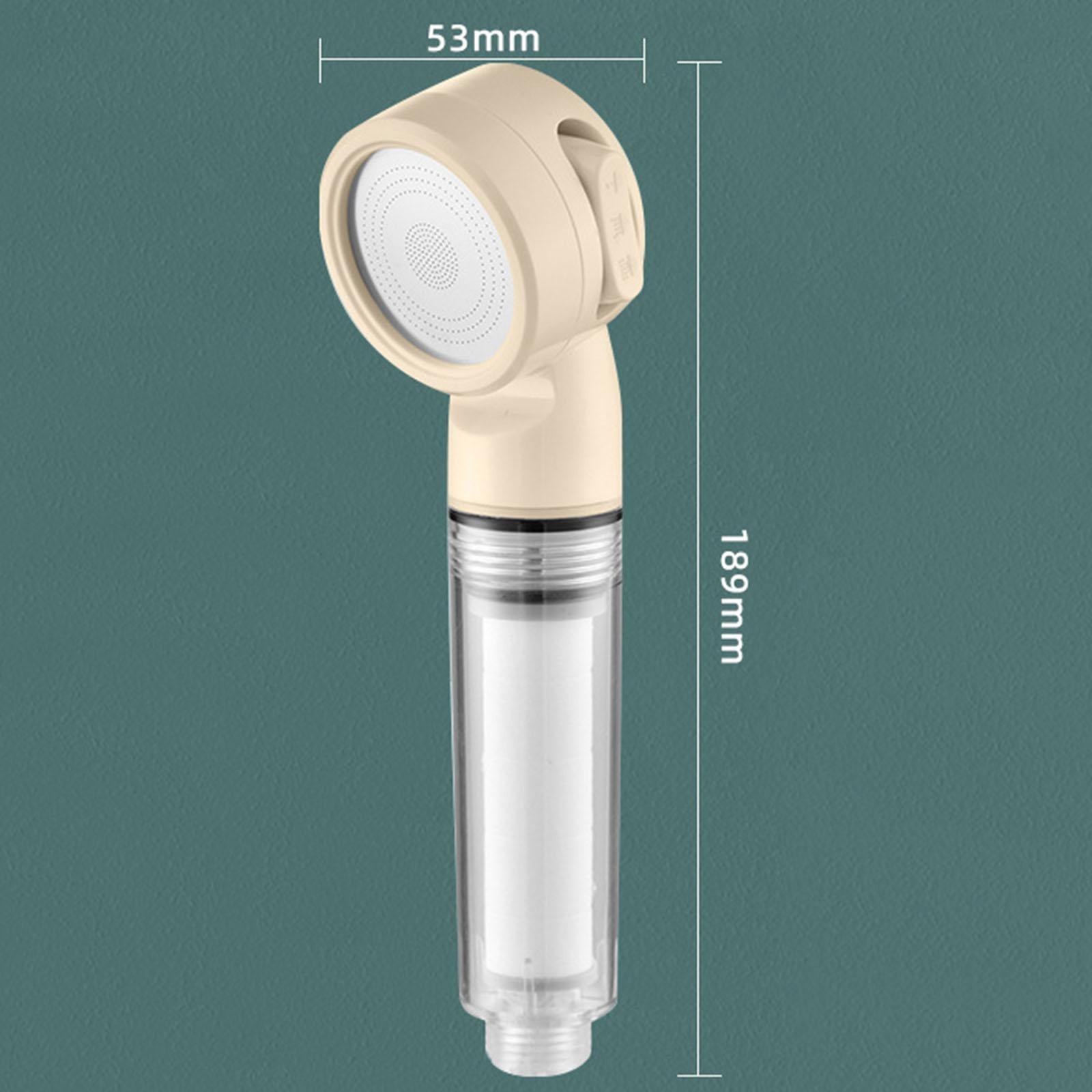 Shower Head Adjustable Water Flow Modes Non Clogging Universal Bathroom Part Pink