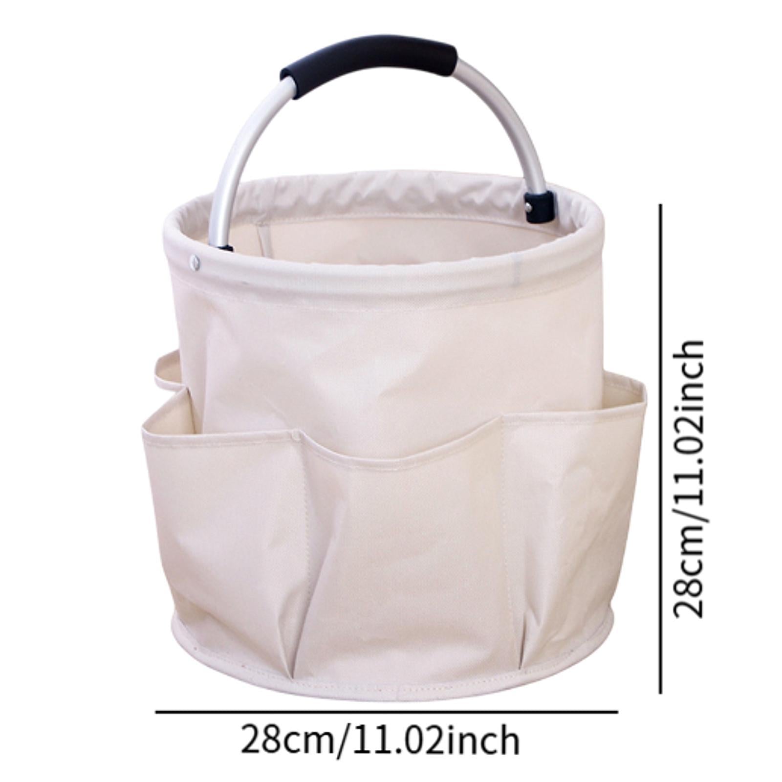 Garden Tool Bag Portable Folding Tool Organizer for Camping Travel Gardening White