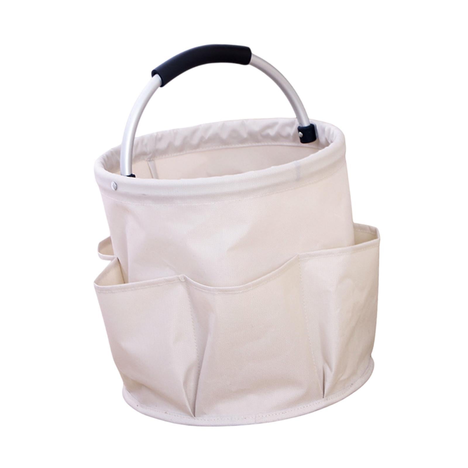 Garden Tool Bag Portable Folding Tool Organizer for Camping Travel Gardening White