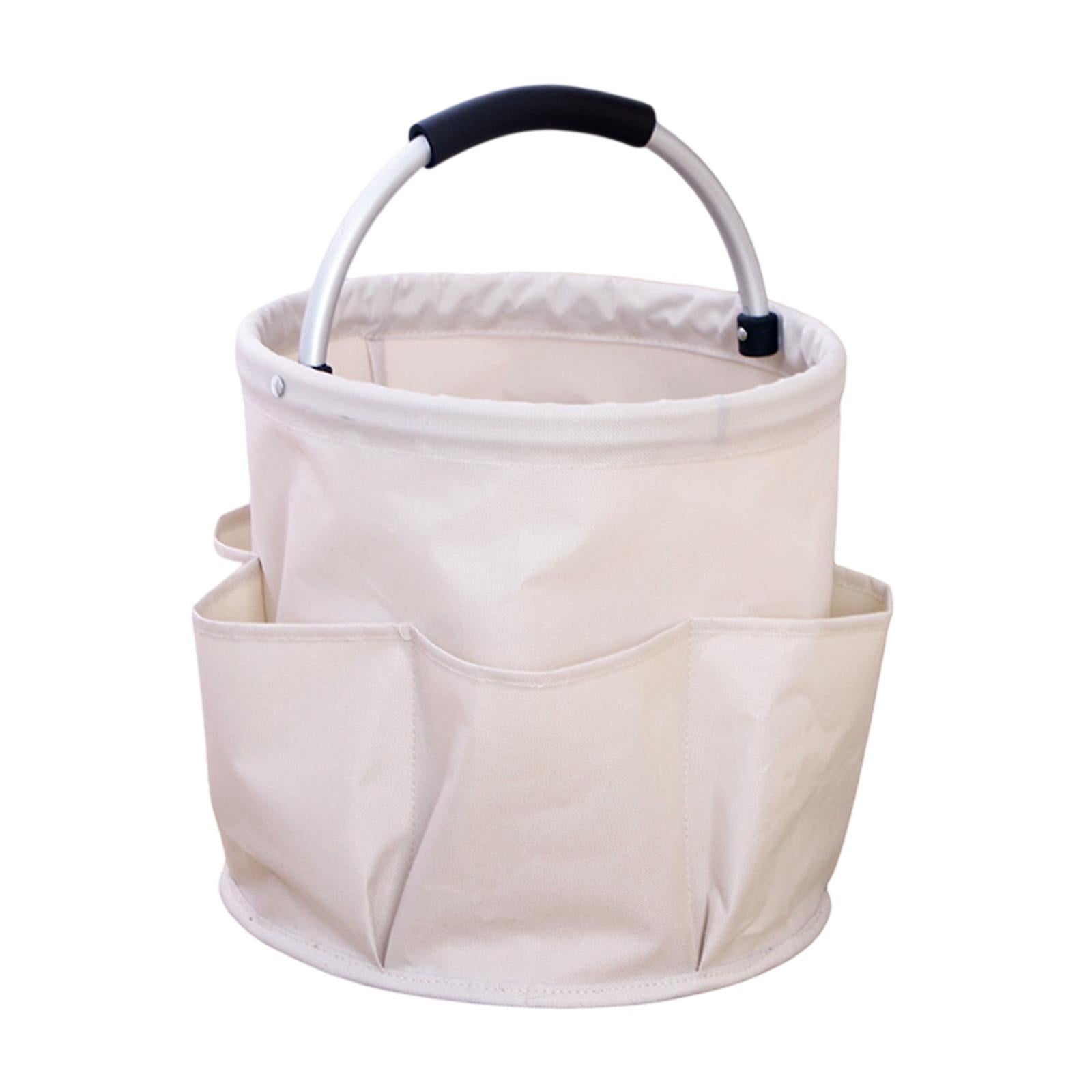 Garden Tool Bag Portable Folding Tool Organizer for Camping Travel Gardening White