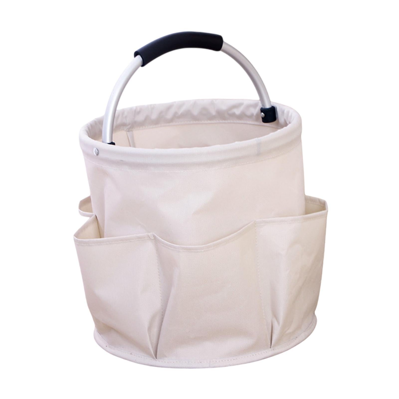 Garden Tool Bag Portable Folding Tool Organizer for Camping Travel Gardening White