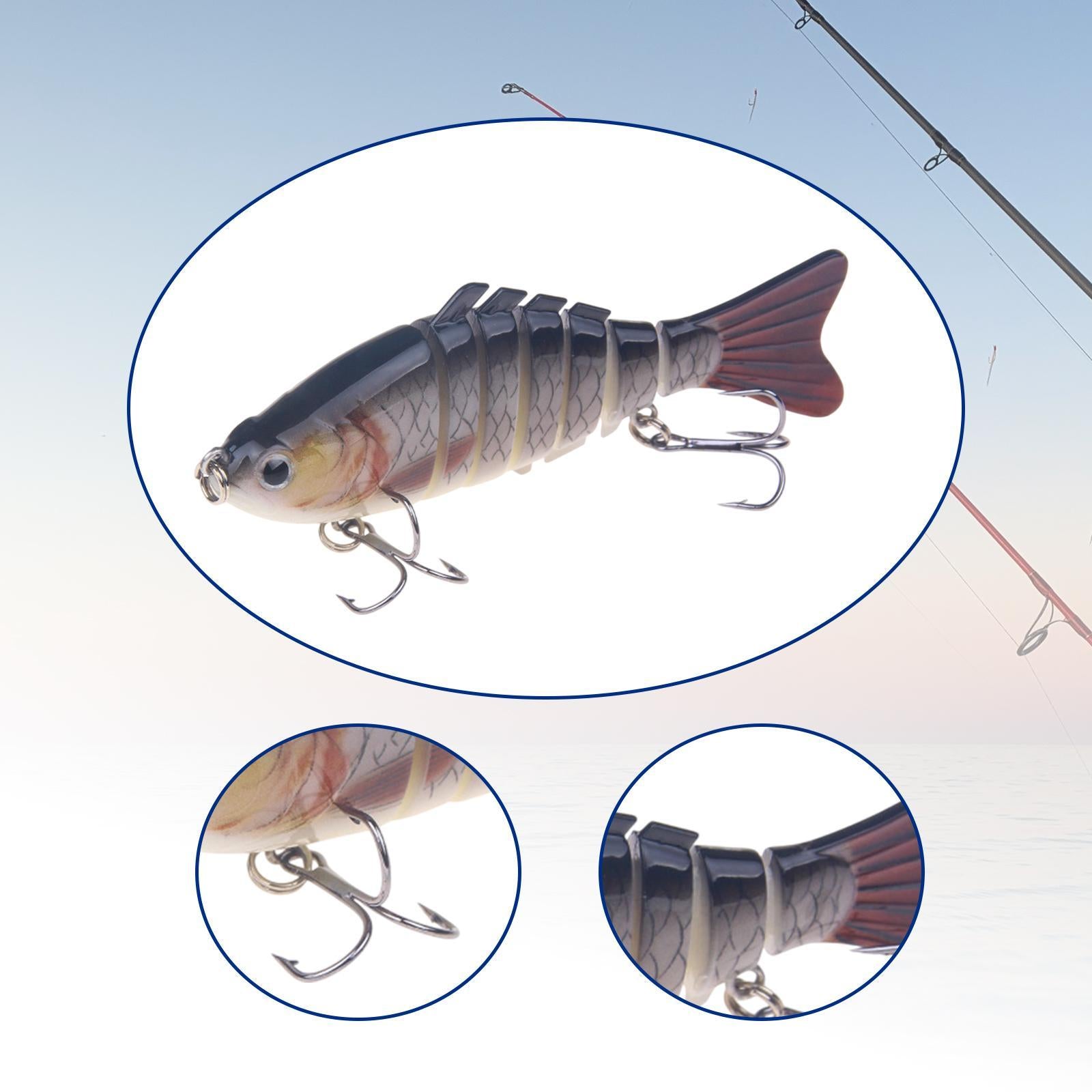 5 Pieces Fishing Lures Hard Baits Topwater Swimbaits for Catfish Pike Salmon