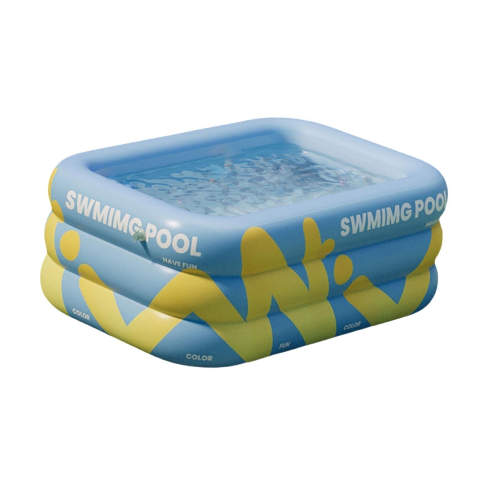 Inflatable Swimming Pool Paddling Pool for Kids and Adults Lawn Outdoor Blue 1.5m