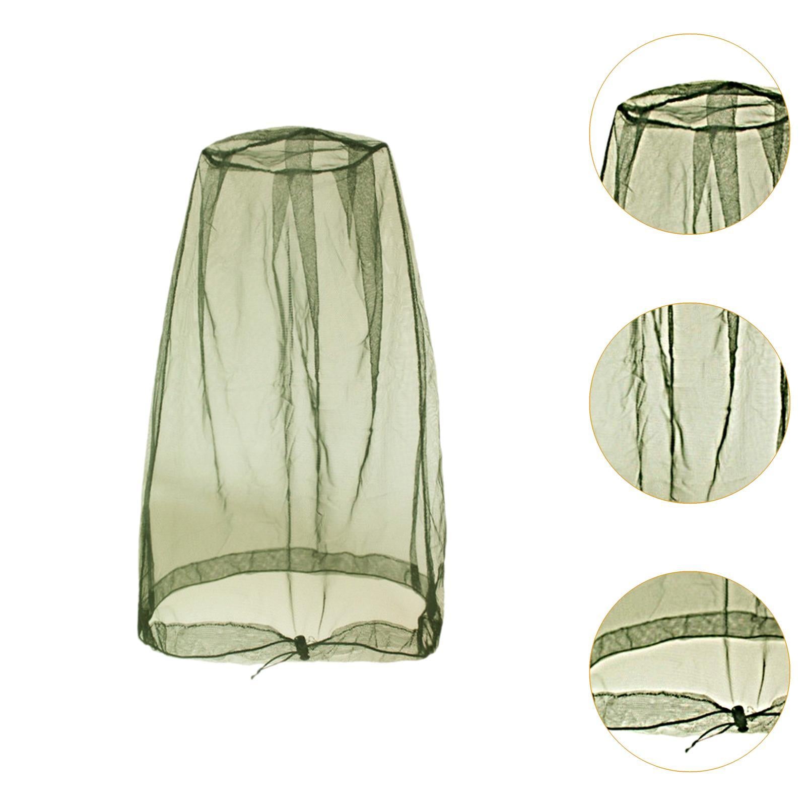 Head Net Sunhat Head Protecting Net for Outdoor Activities Camping Adventure dark green