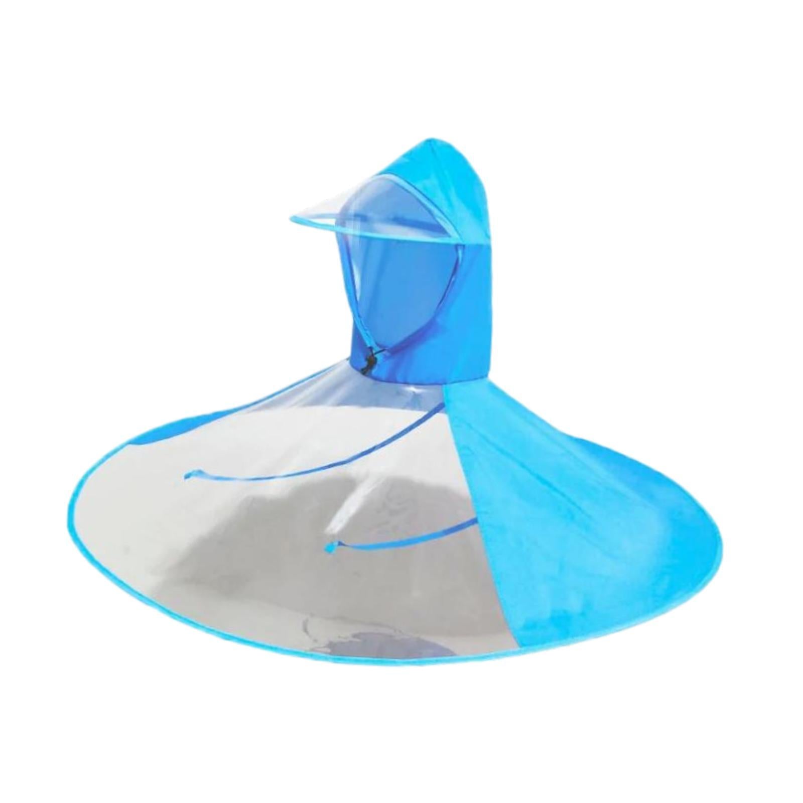 Head Umbrella Hat Folding Windproof Headwear for Hiking Climbing Backpacking XXL