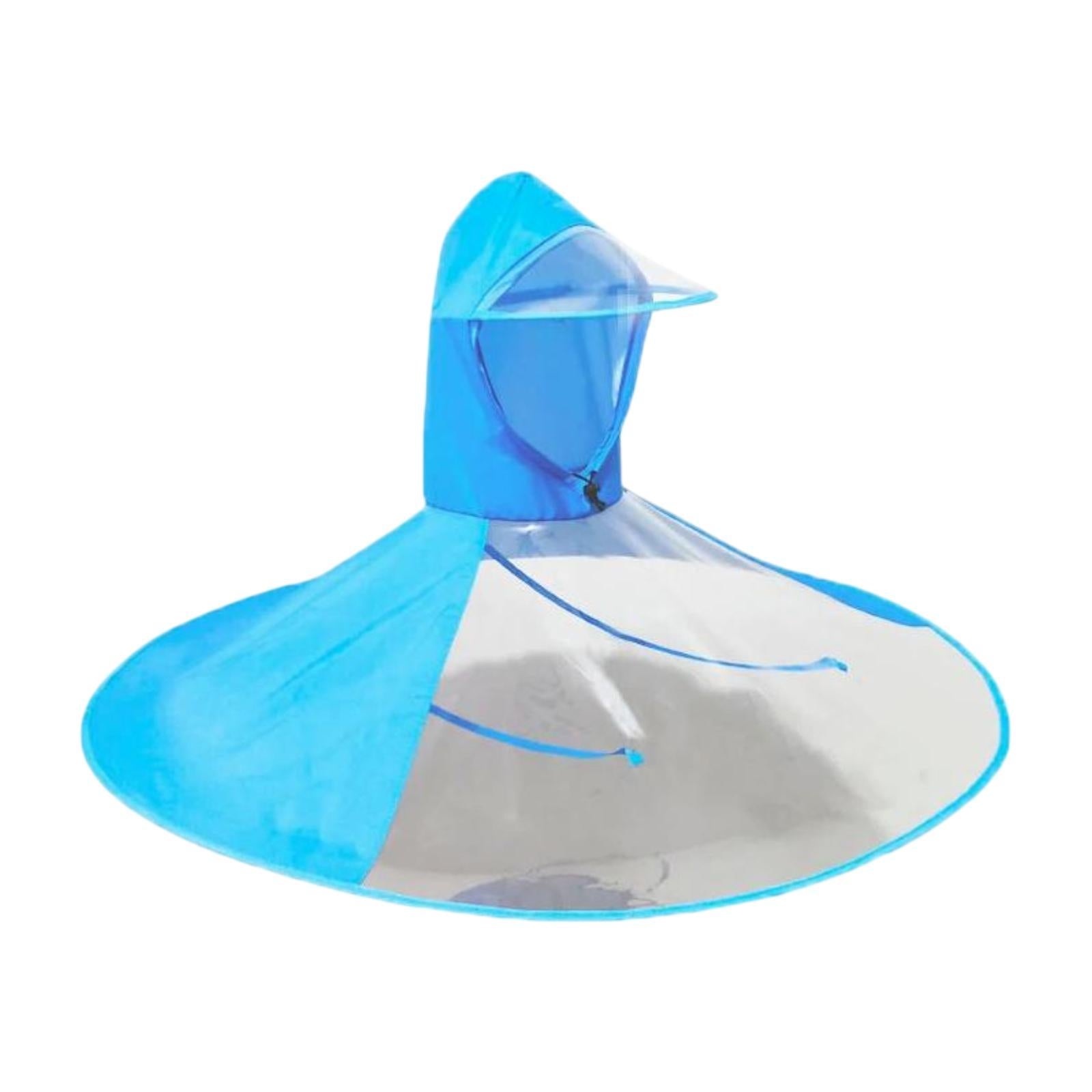 Head Umbrella Hat Folding Windproof Headwear for Hiking Climbing Backpacking XXL