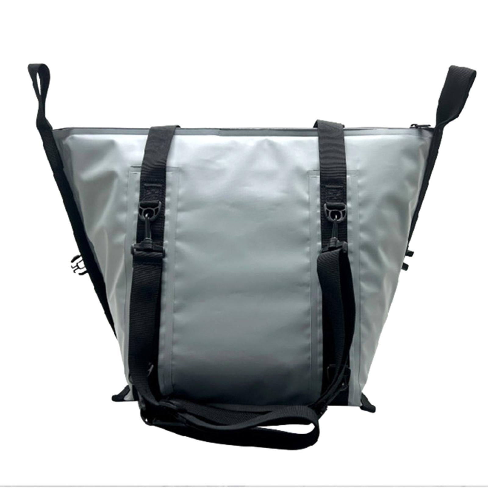 Fish Cooler Bag Thickened Zipper Closure Waterproof Fishing Handbag Fish Bag S Gray