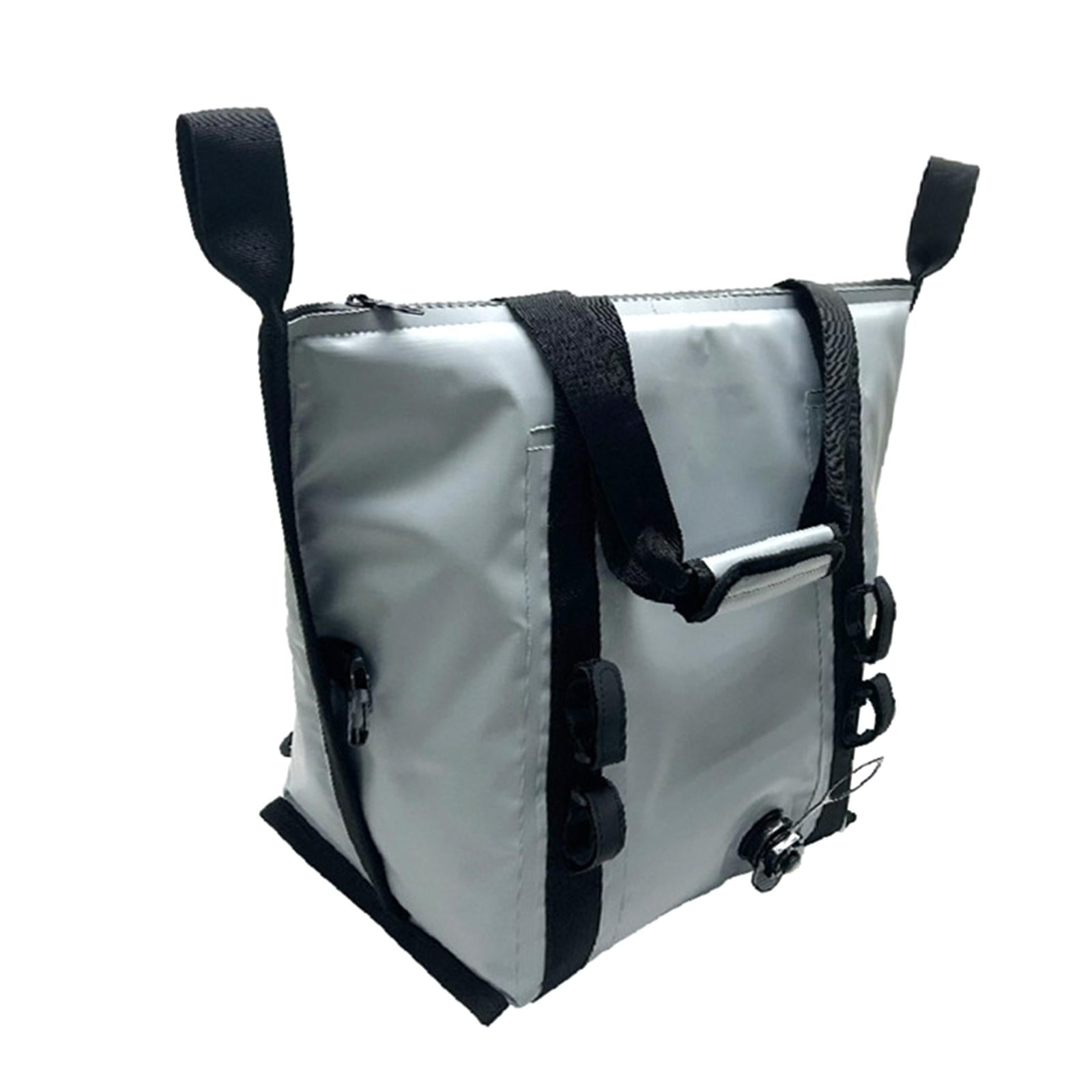 Fish Cooler Bag Thickened Zipper Closure Waterproof Fishing Handbag Fish Bag S Gray