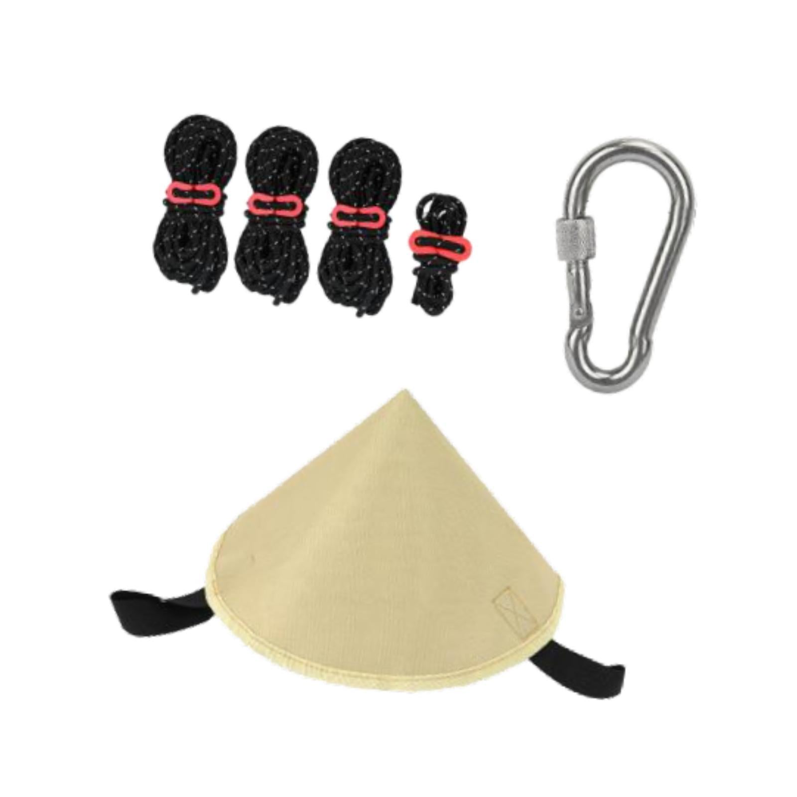 Tent Connection Hat Triangular Tarp Connecting Cap for Hiking Canopy Camping Khaki