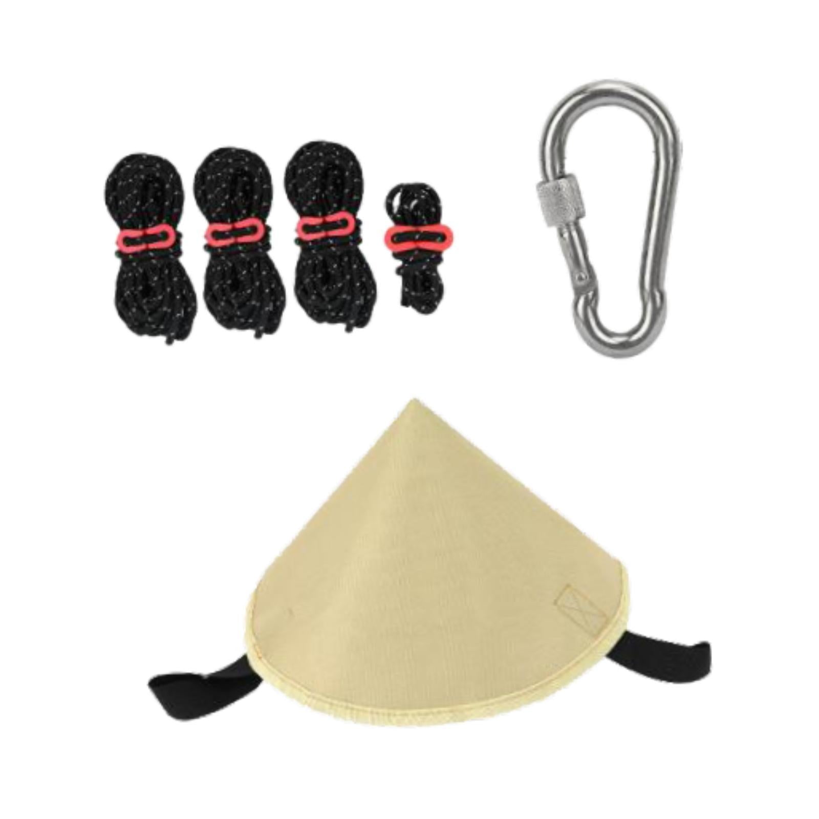 Tent Connection Hat Triangular Tarp Connecting Cap for Hiking Canopy Camping Khaki