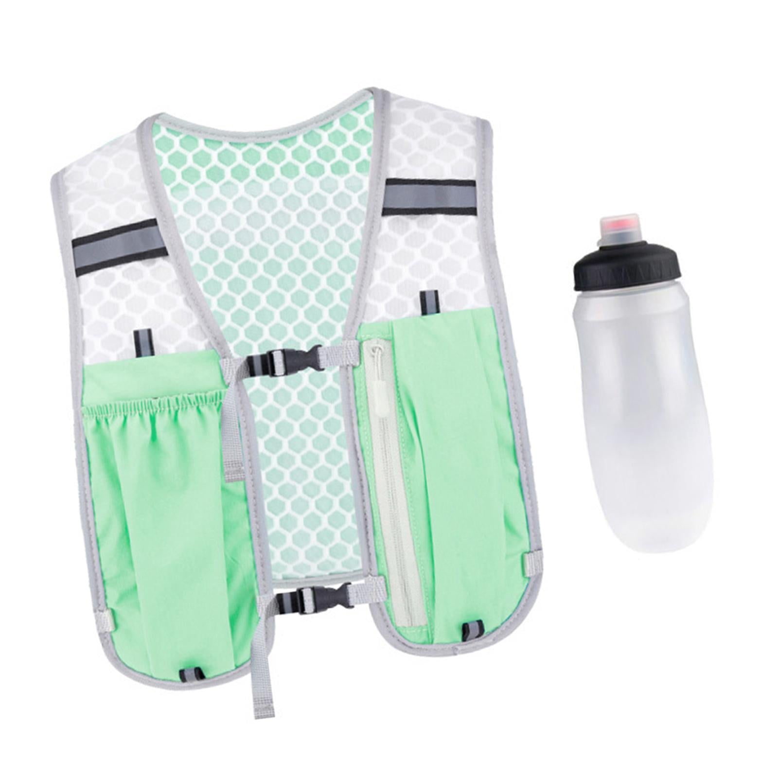 Hydration Vest Lightweight Daypack Sport Bag for Men Women Marathoner Hiking Green