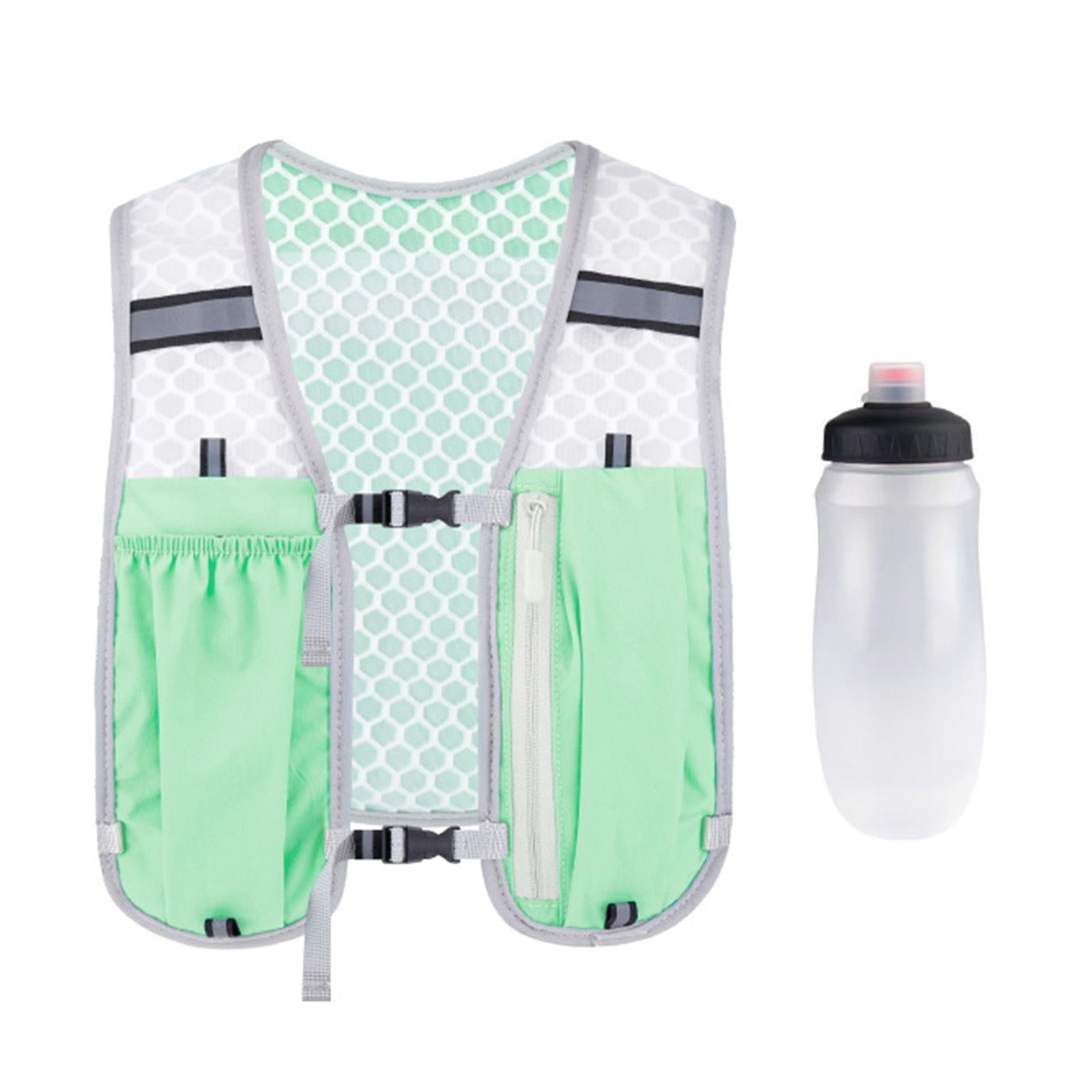 Hydration Vest Lightweight Daypack Sport Bag for Men Women Marathoner Hiking Green