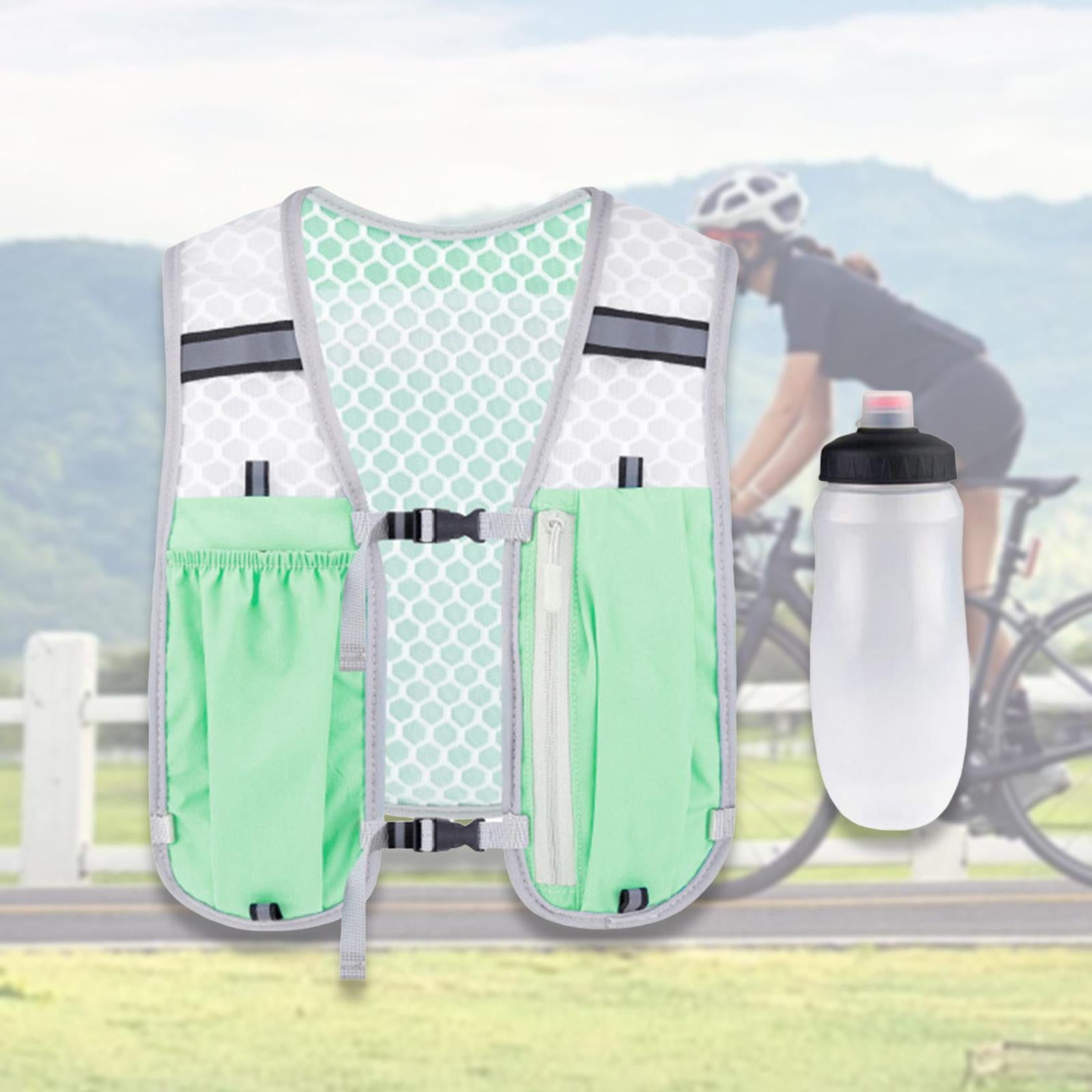 Hydration Vest Lightweight Daypack Sport Bag for Men Women Marathoner Hiking Green