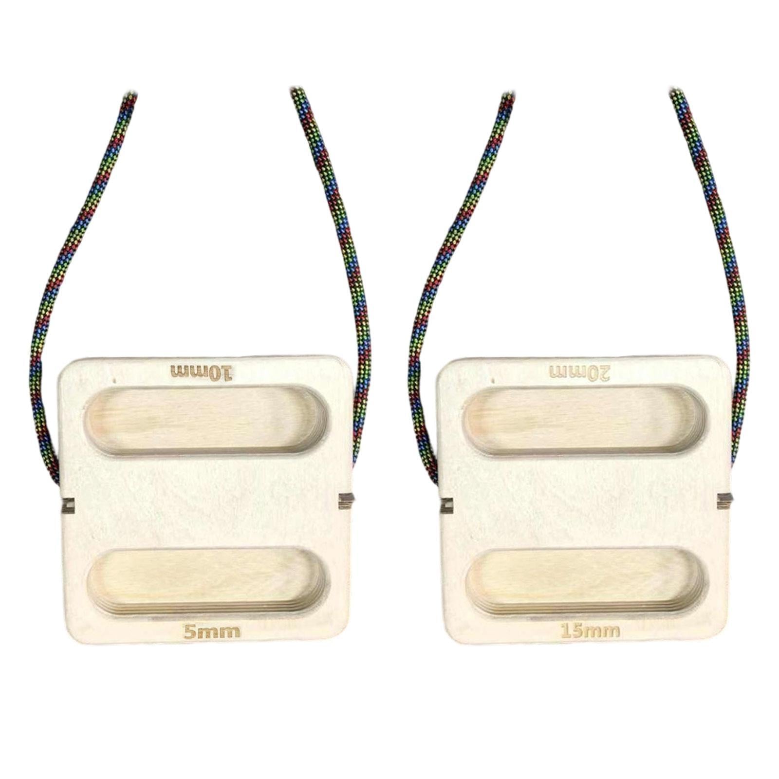 2 Pieces Climbing Hangboards Wall Hanging Indoor Outdoor Finger Strengthener