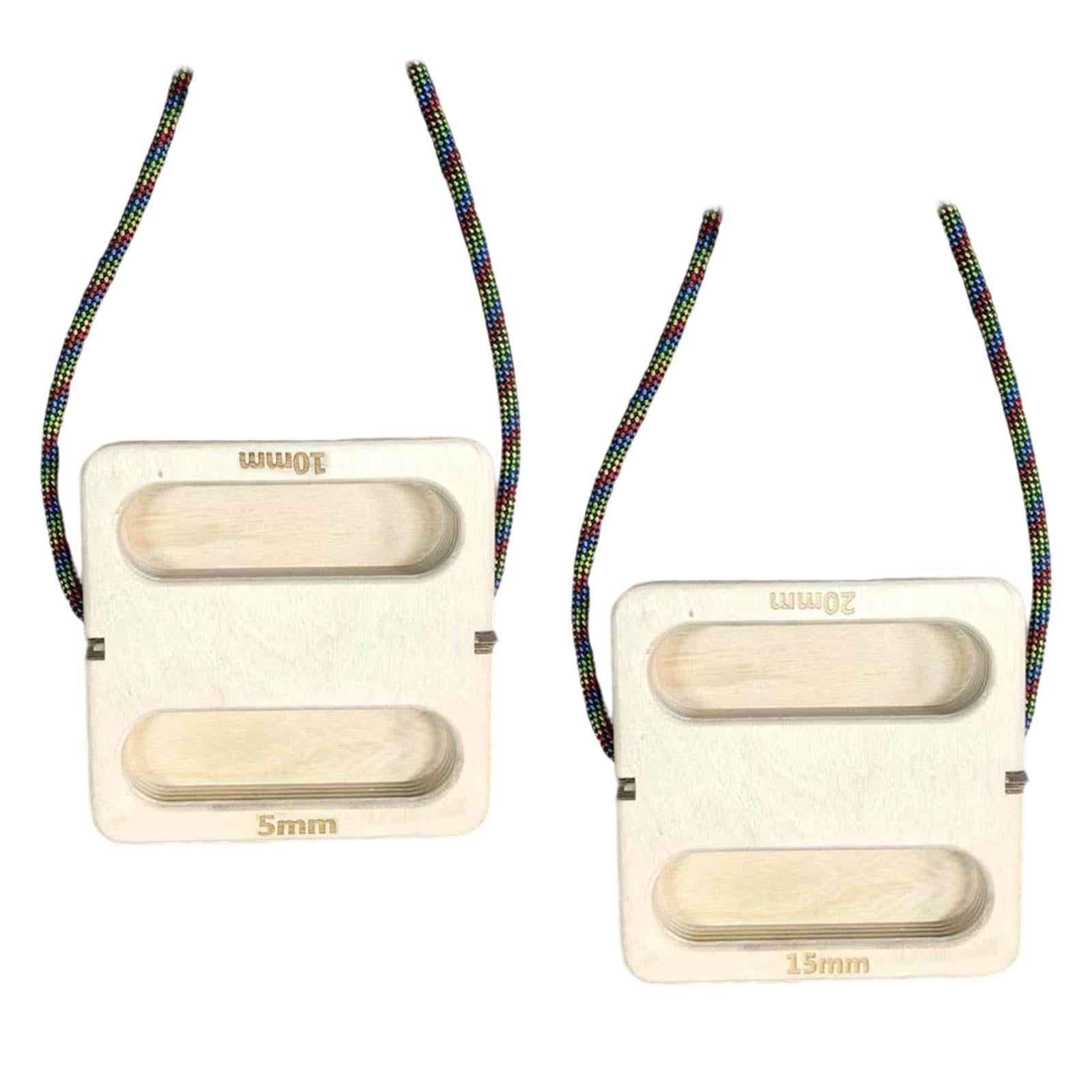 2 Pieces Climbing Hangboards Wall Hanging Indoor Outdoor Finger Strengthener
