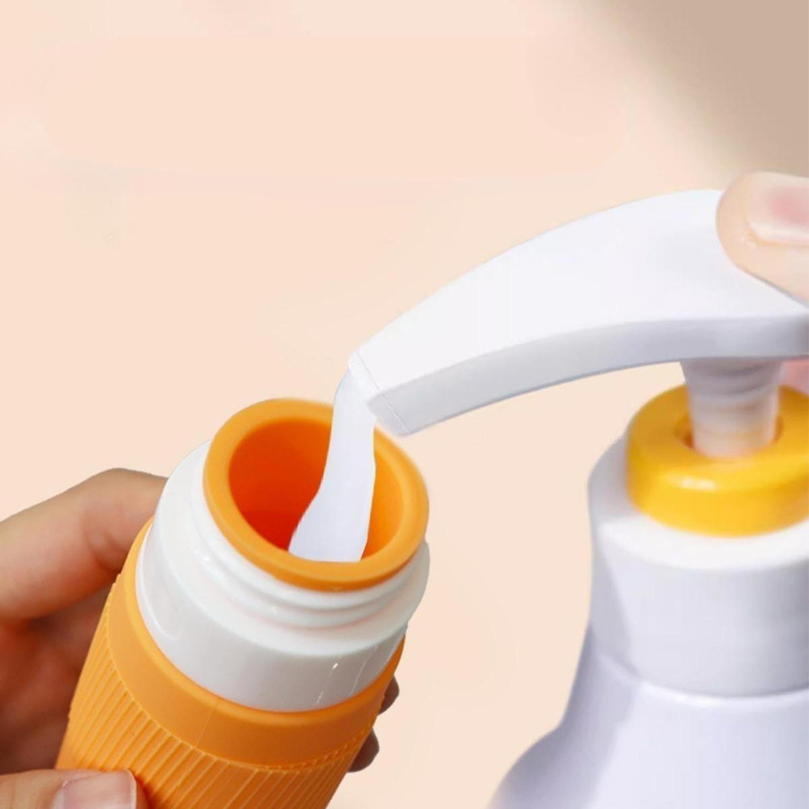4Pcs Travel Bottles for Toiletries 80ml Empty for Lotion Conditioner Shampoo Dark Color