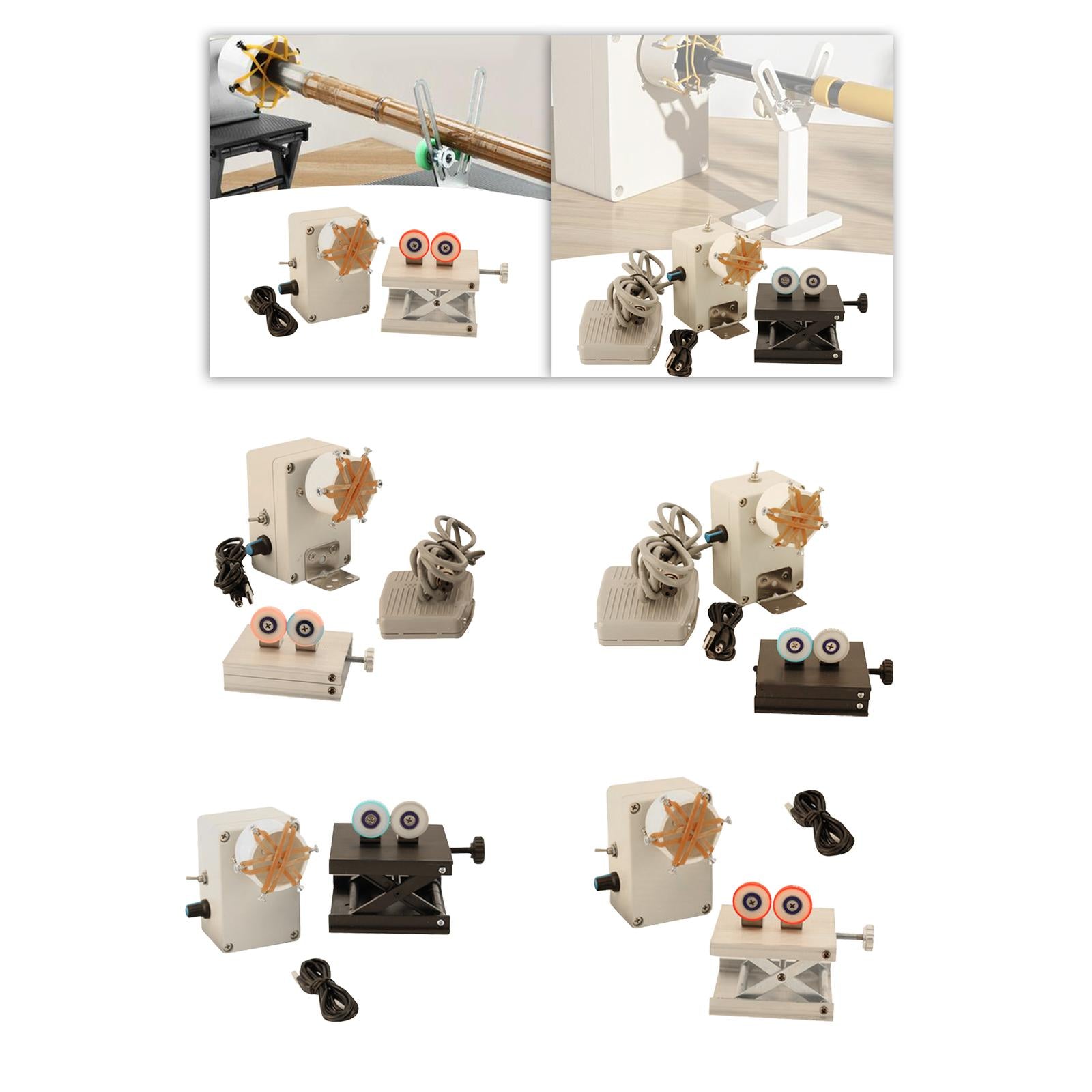 DIY Winding Machine Fishing Tools Rod Dryer Rod Building Machine Accessories Pedal alloy stand