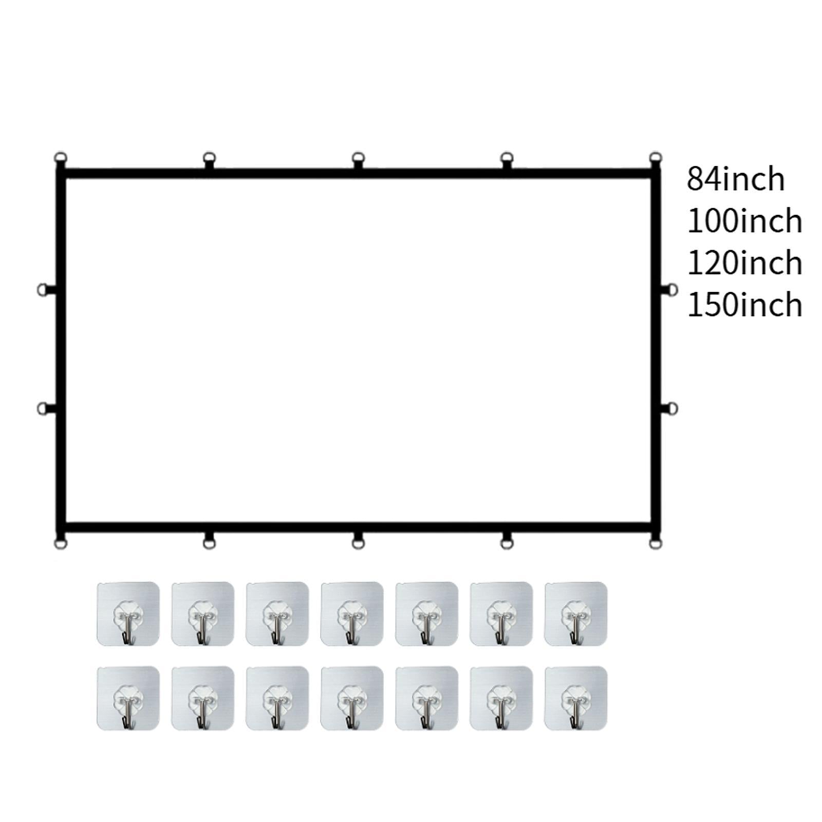 16:9 Projector Screen White for Camping Entertainment Presentation Education 84inch
