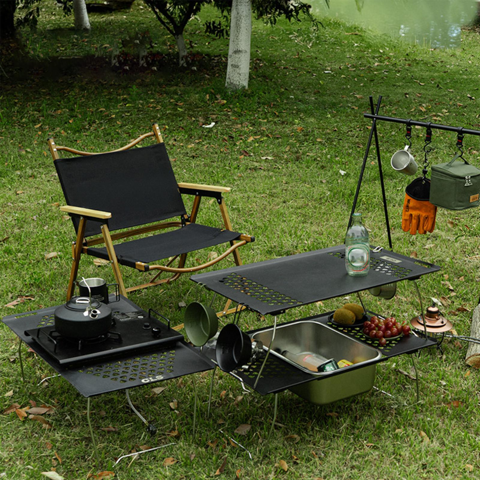 Folding Camping Table BBQ Grill Table for Barbecue Outdoor Activities Picnic
