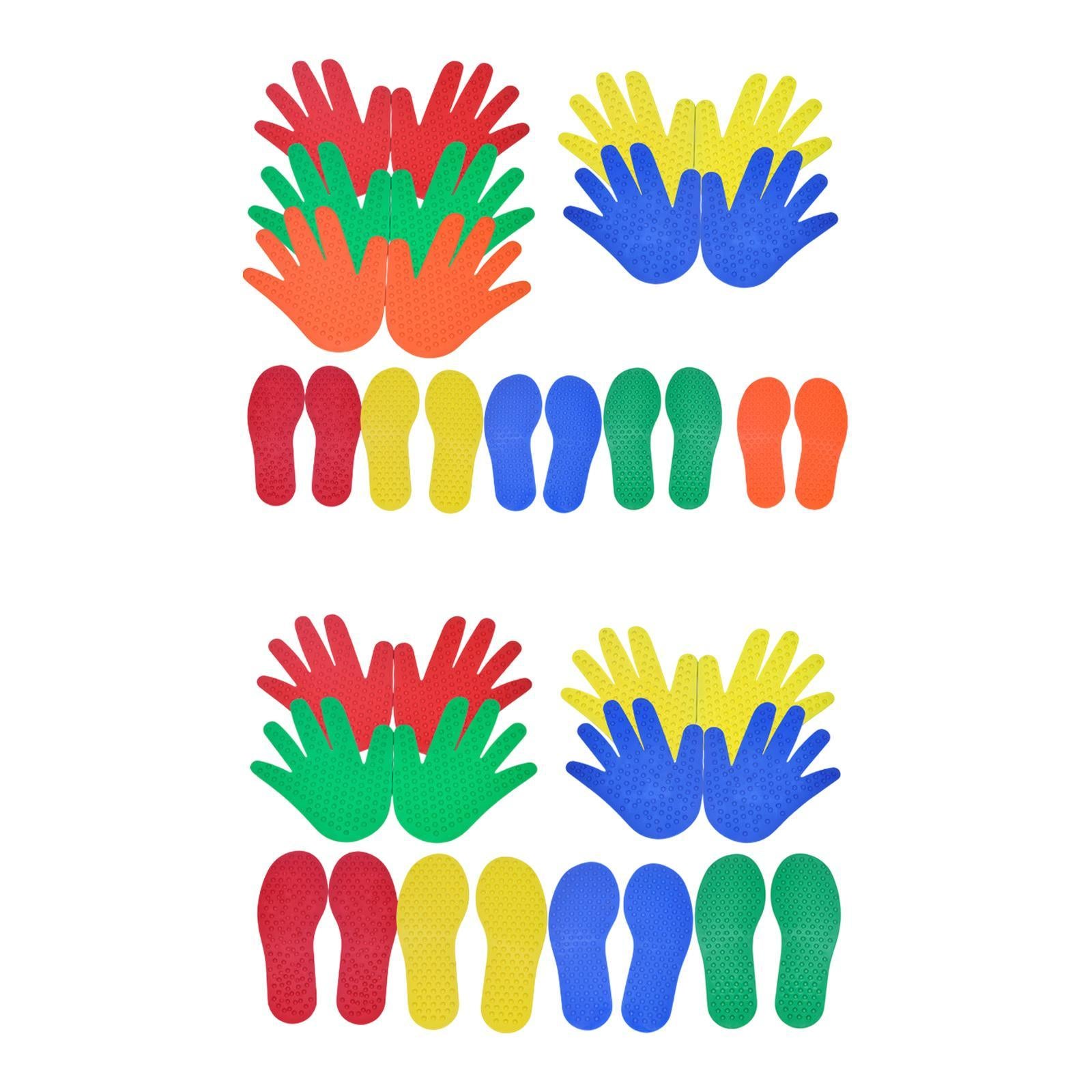 Carpet Markers Learning Children Tactile Balance Mats for Home School Balance 4 Pair and 4 Pair
