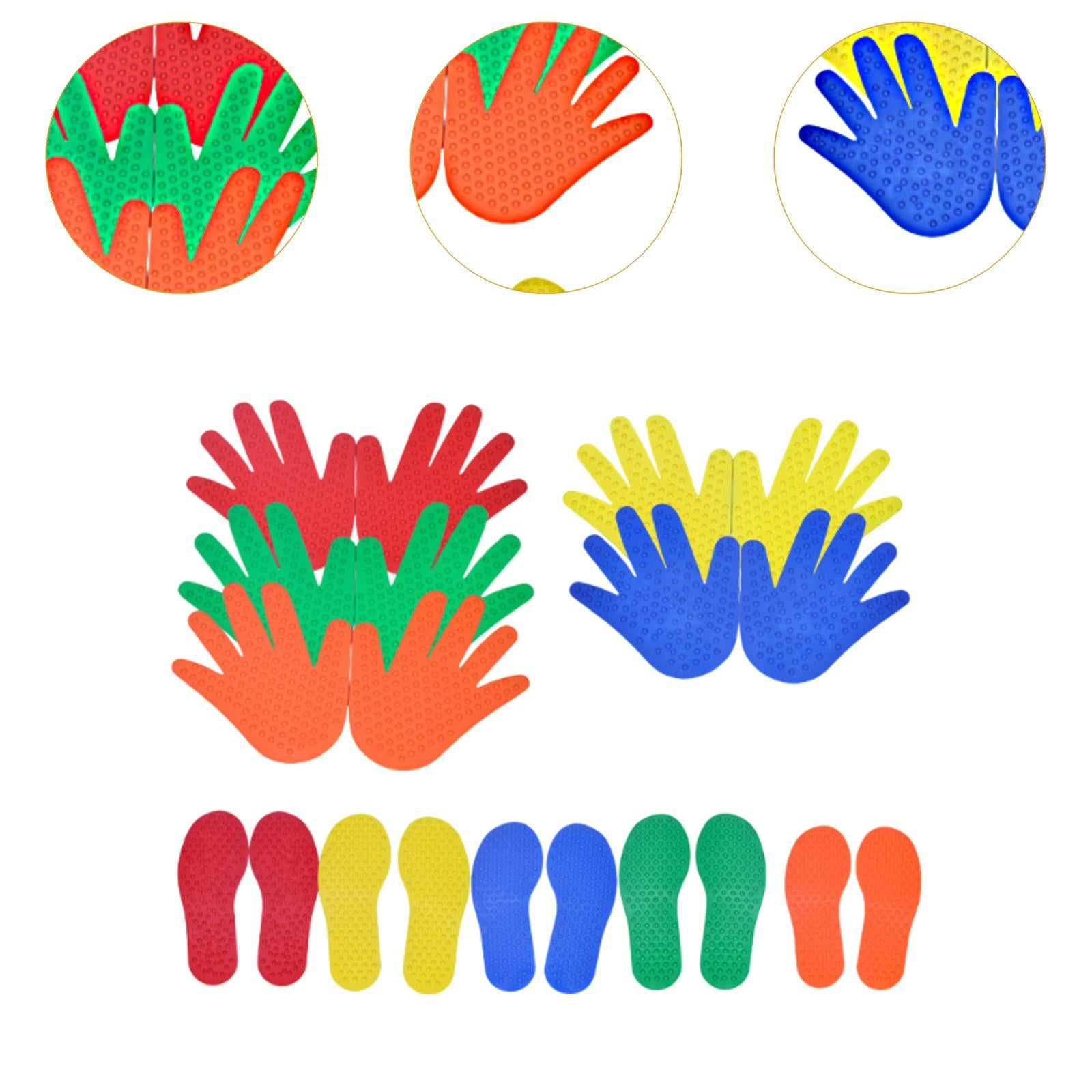 Carpet Markers Learning Children Tactile Balance Mats for Home School Balance 5 Pair and 5 Pair