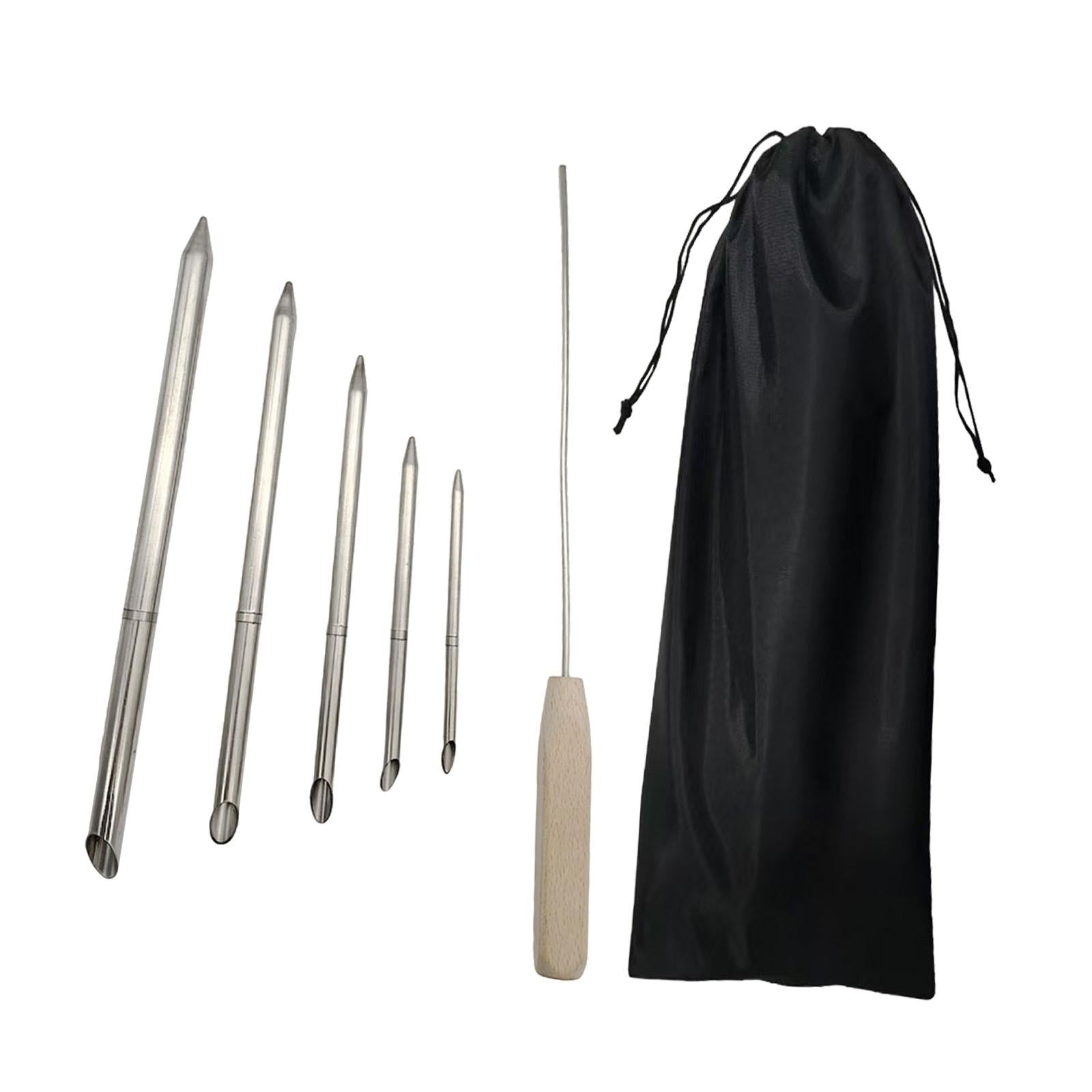 Rope Splicing Tool Wood Handle Line Braiding Set for Marine Sailing Camping