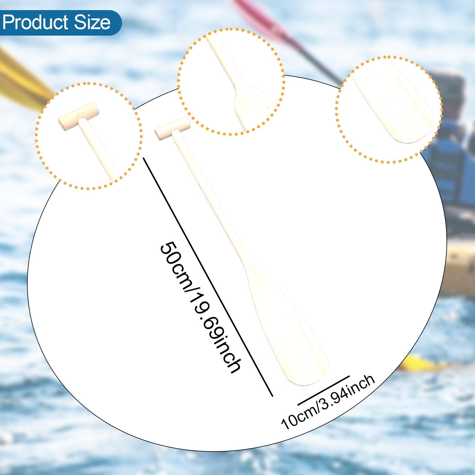 Wooden Canoe Paddle DIY Comfortable Ergonomic Grip for Water Sports Kayaking Round Tail