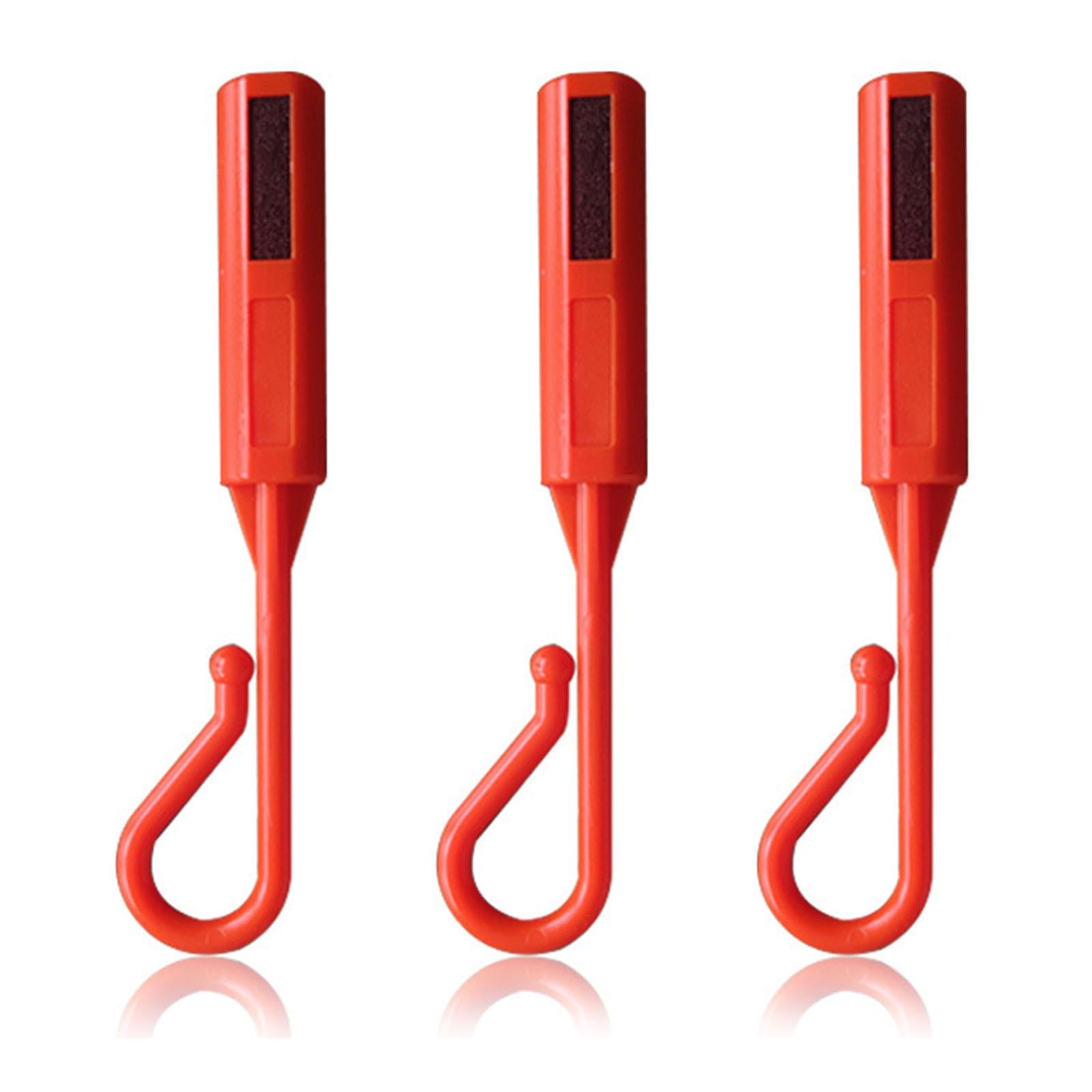 6 Pieces Hook Keeper for Fishing Rod Sturdy Professional Fishing Bait Holder orange