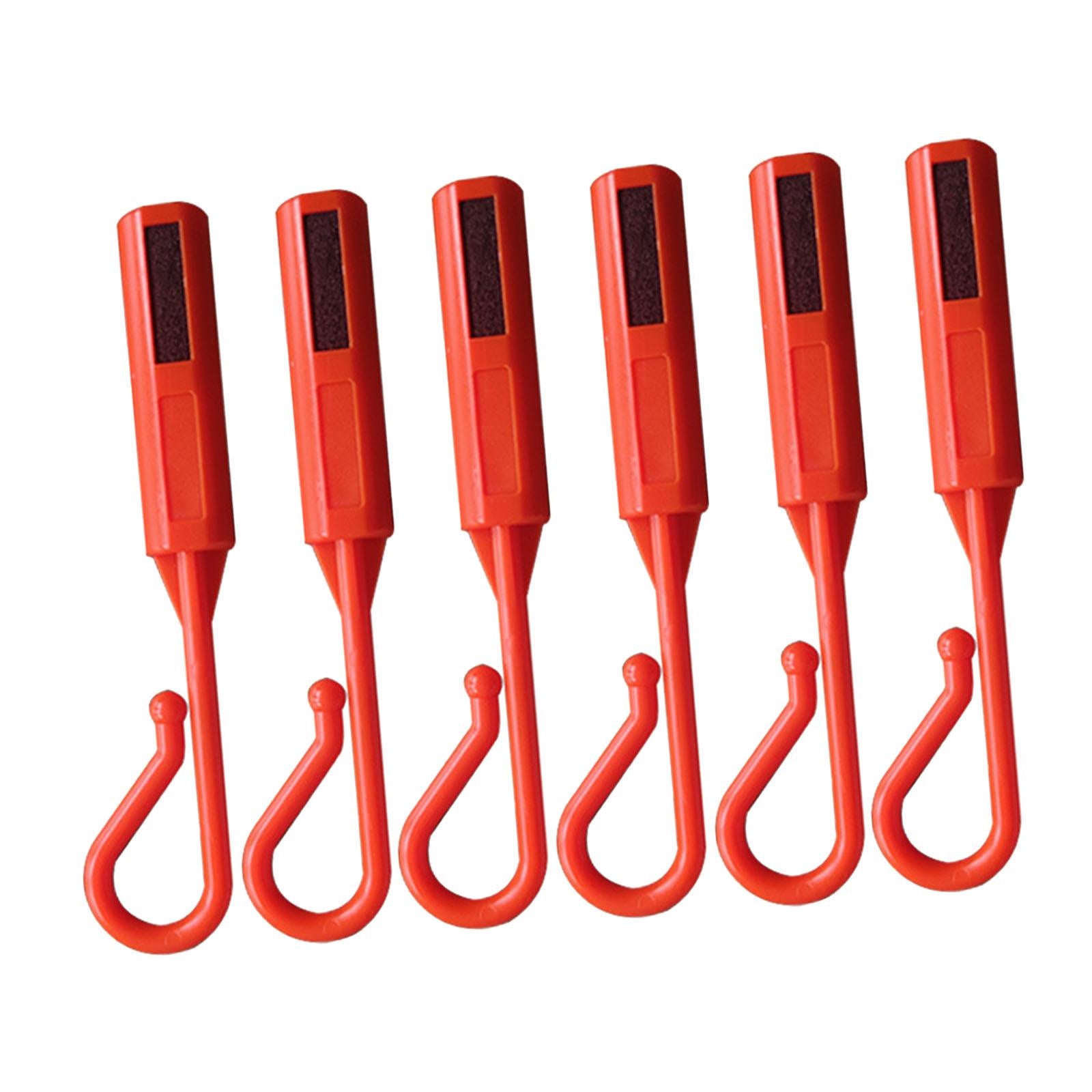 6 Pieces Hook Keeper for Fishing Rod Sturdy Professional Fishing Bait Holder orange