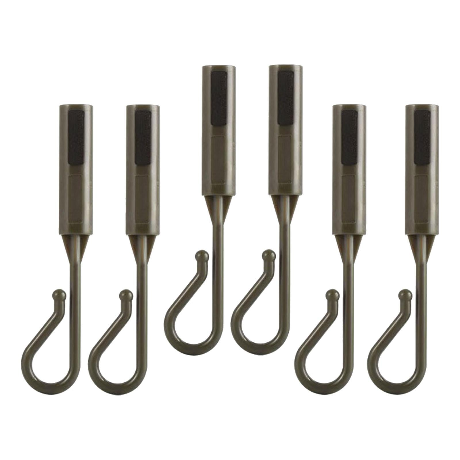 6 Pieces Hook Keeper for Fishing Rod Sturdy Professional Fishing Bait Holder green
