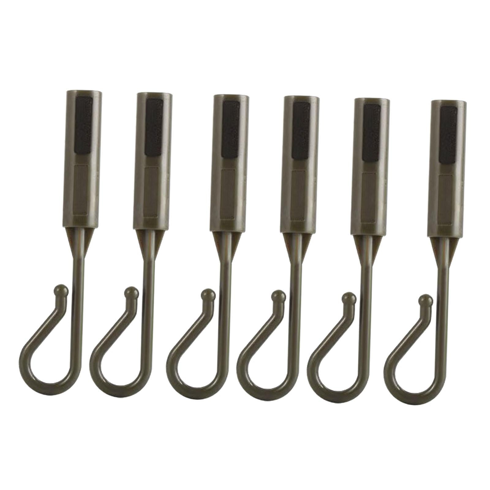 6 Pieces Hook Keeper for Fishing Rod Sturdy Professional Fishing Bait Holder green