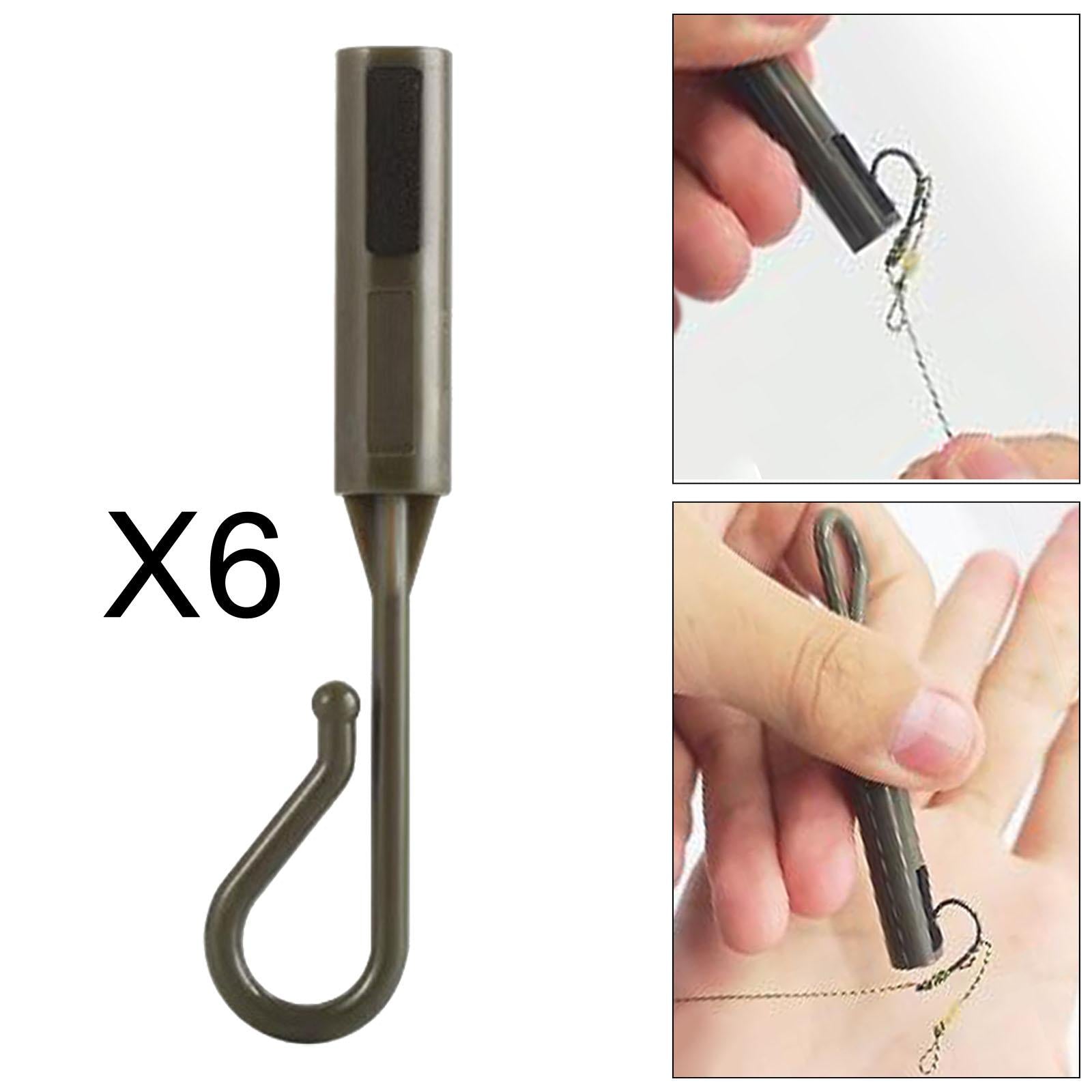 6 Pieces Hook Keeper for Fishing Rod Sturdy Professional Fishing Bait Holder green