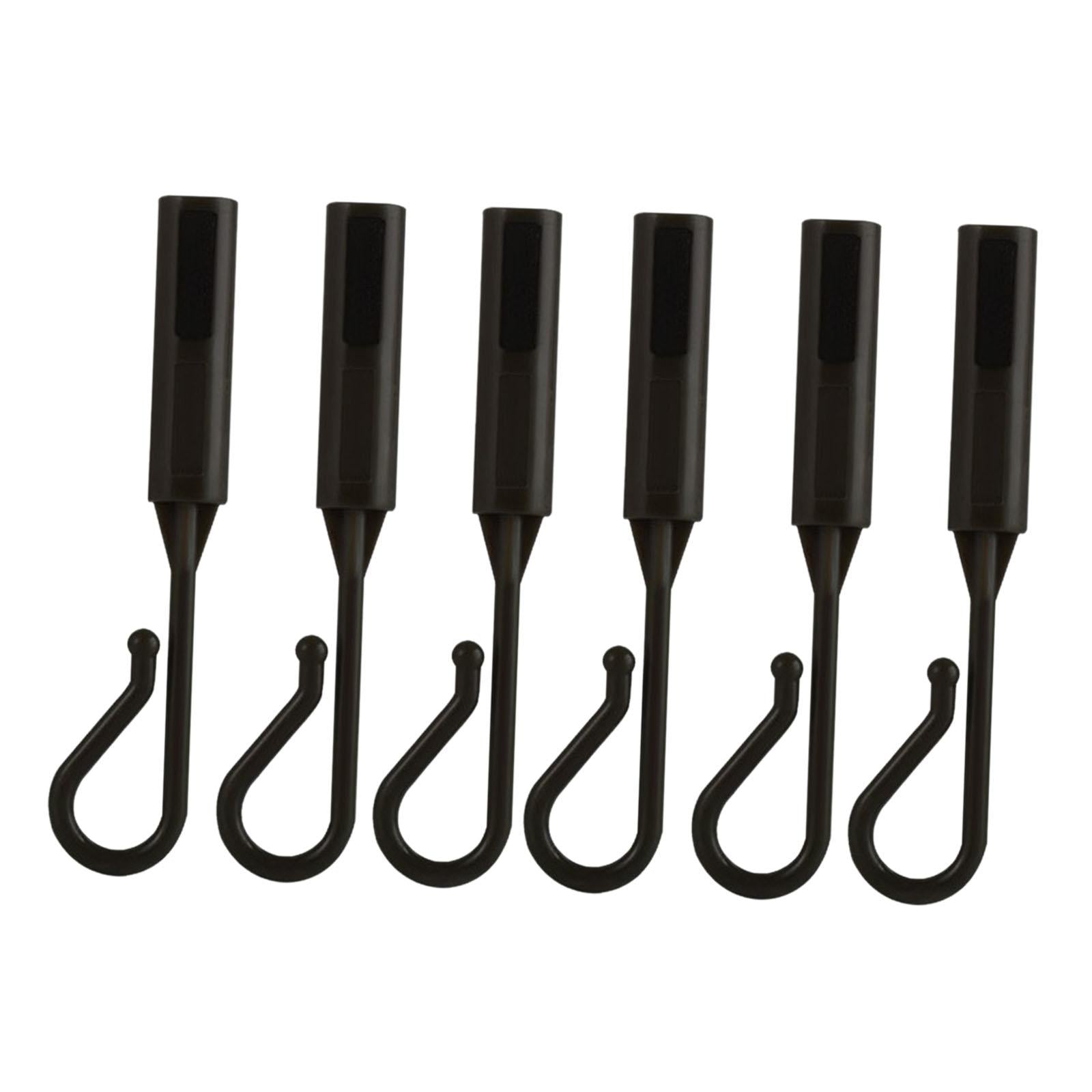 6 Pieces Hook Keeper for Fishing Rod Sturdy Professional Fishing Bait Holder black