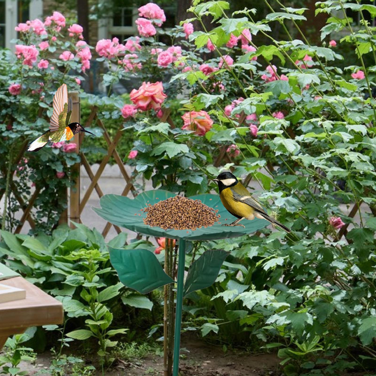 Bird Feeder Easy to Clean Refill Statue Bird Bath for Patios Gardens Outside
