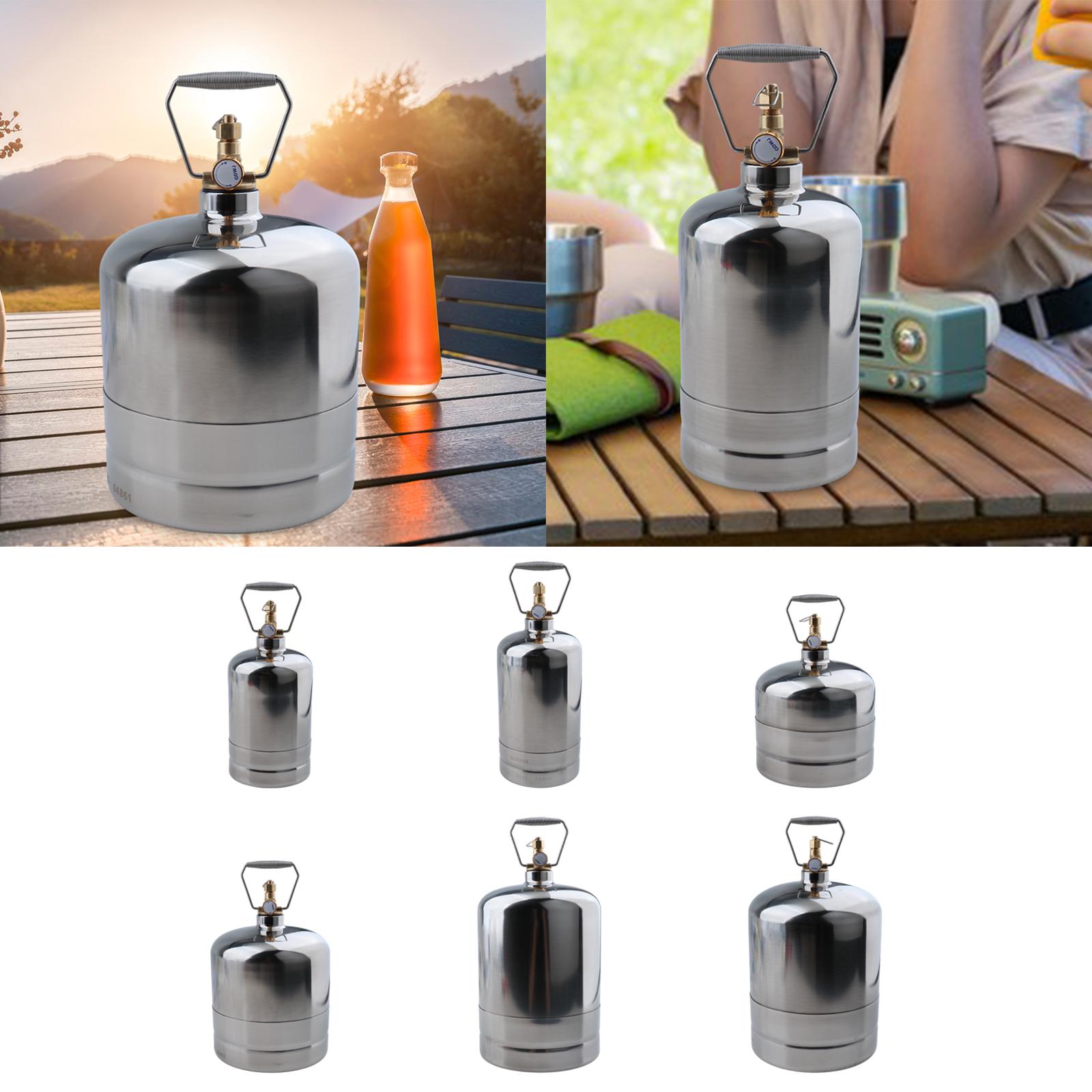 Camping Gas Tank Empty Refillable Portable for Gas Burner Hiking Backpacking 1.35L
